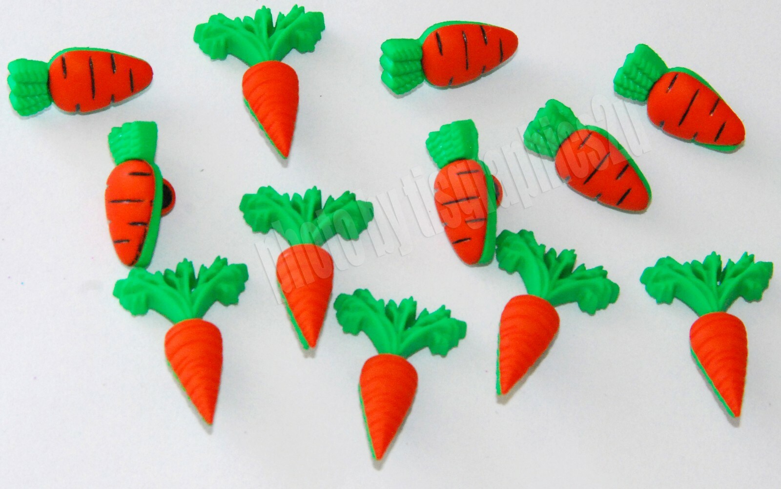 Carrot Crop / Easter Bunny Carrot Shaped Shank Buttons / Dress It Up Easter