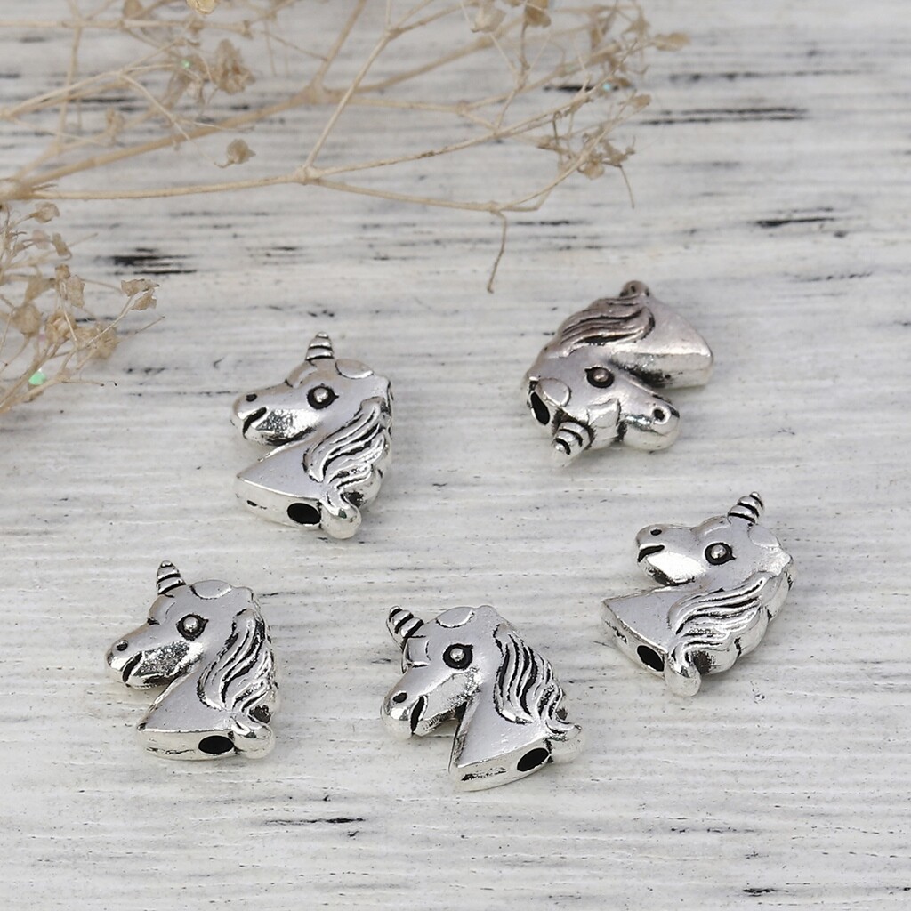 Unicorn Beads 11mm Antiqued Silver Plated Spacers B3284 – 20, 50 Or 100PCs