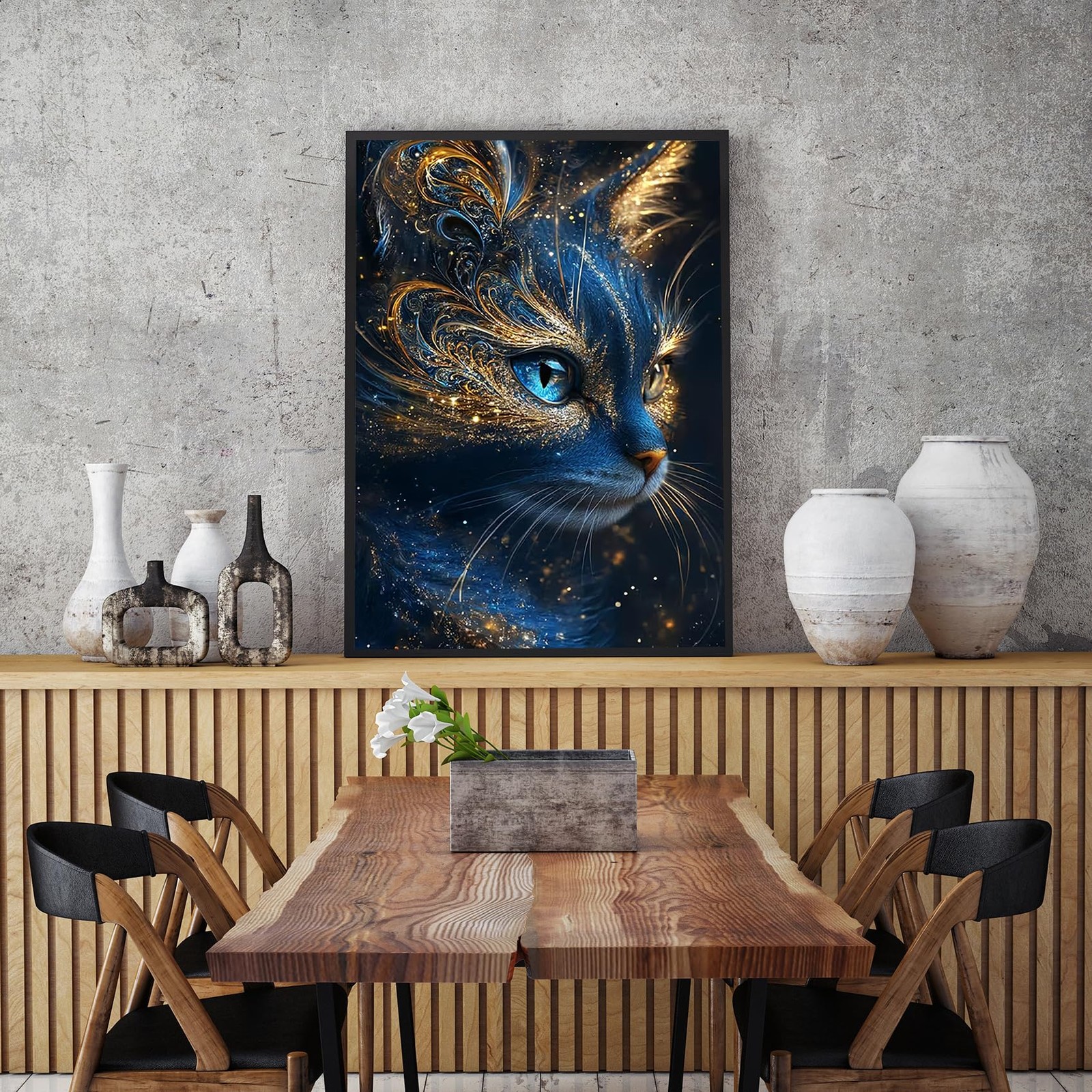 5D Black Cat Diamond Painting Kits for Adults Beginner,DIY Cat Diamond Art Ki…