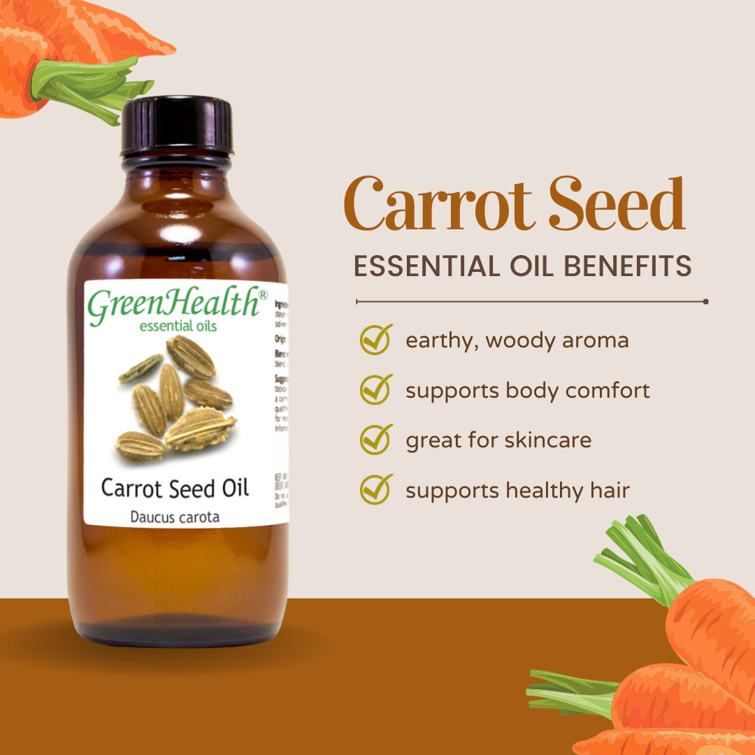 1 fl oz Carrot Seed Essential Oil (100% Pure & Natural) – GreenHealth