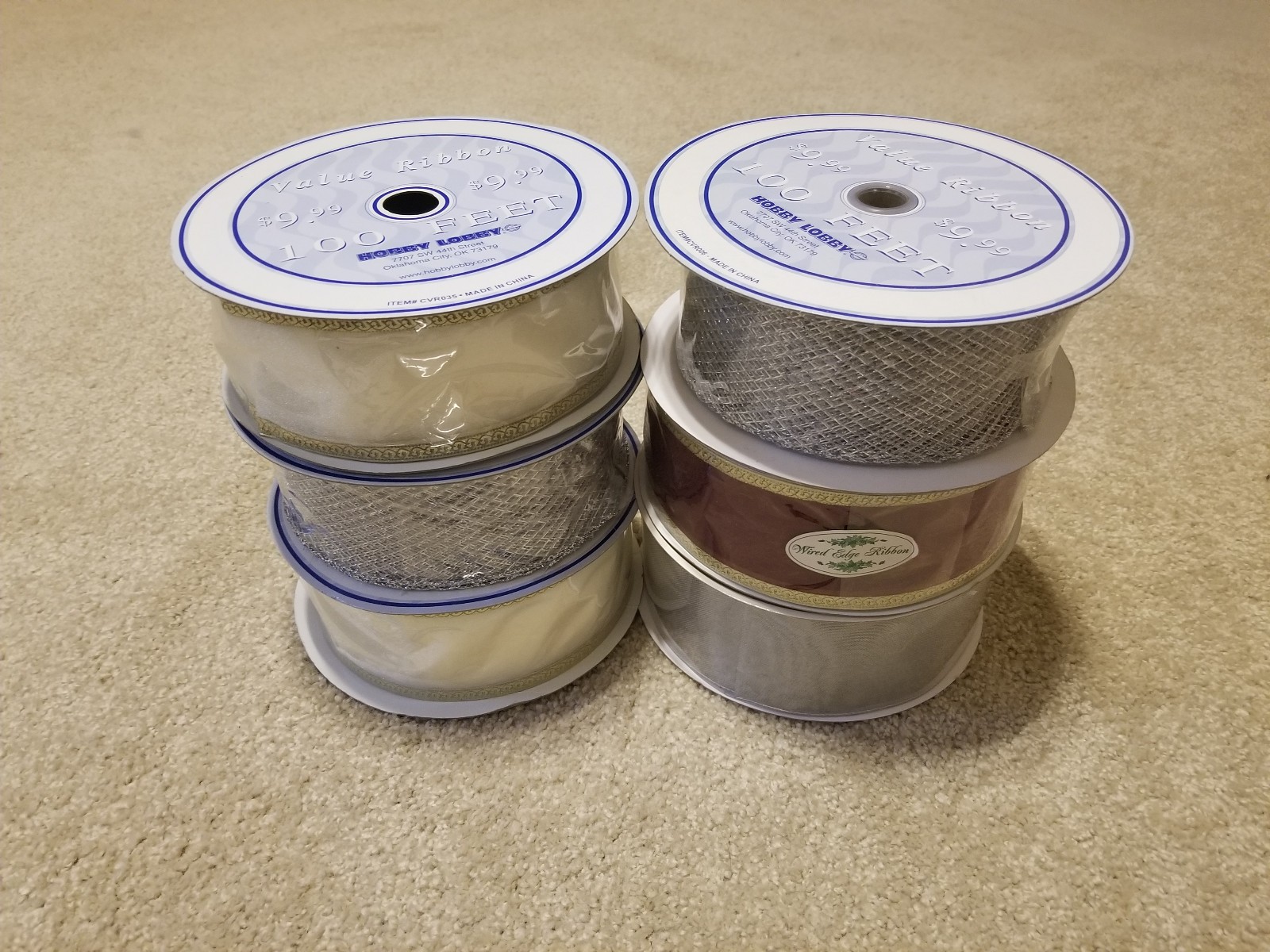 70+ Roll Ribbon Lot Assorted Sizes & Patterns Wreath Making Craft Supplies