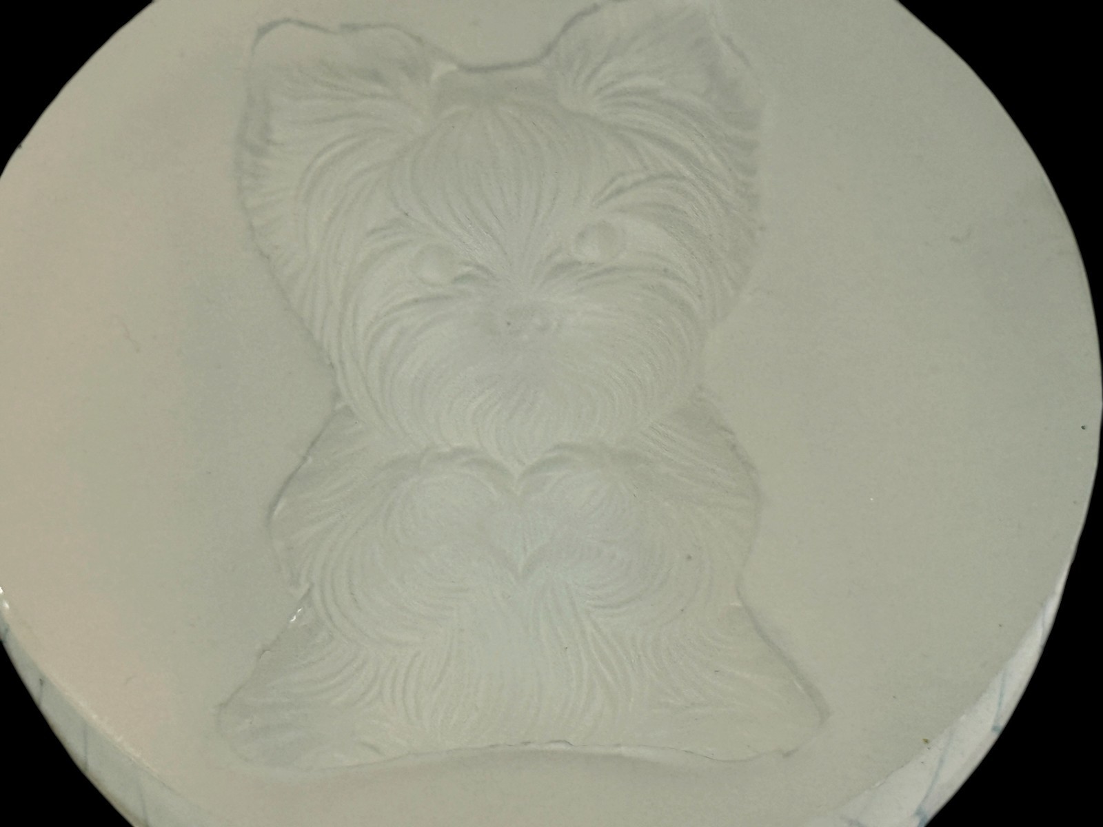 Handmade Small Yorkie Mold For Resin Hand Heart Gesture