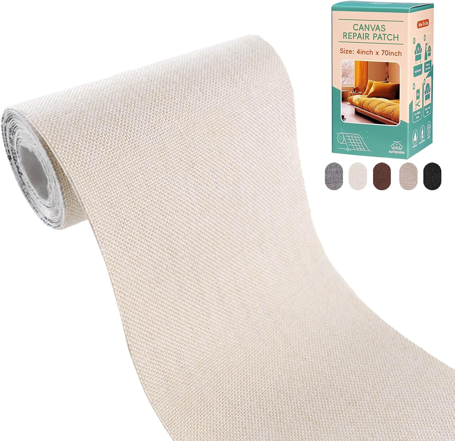 Canvas Repair Tape,Fabric Repair Patch,4×70 Inches,Outdoor Gear Patch, Waterproo