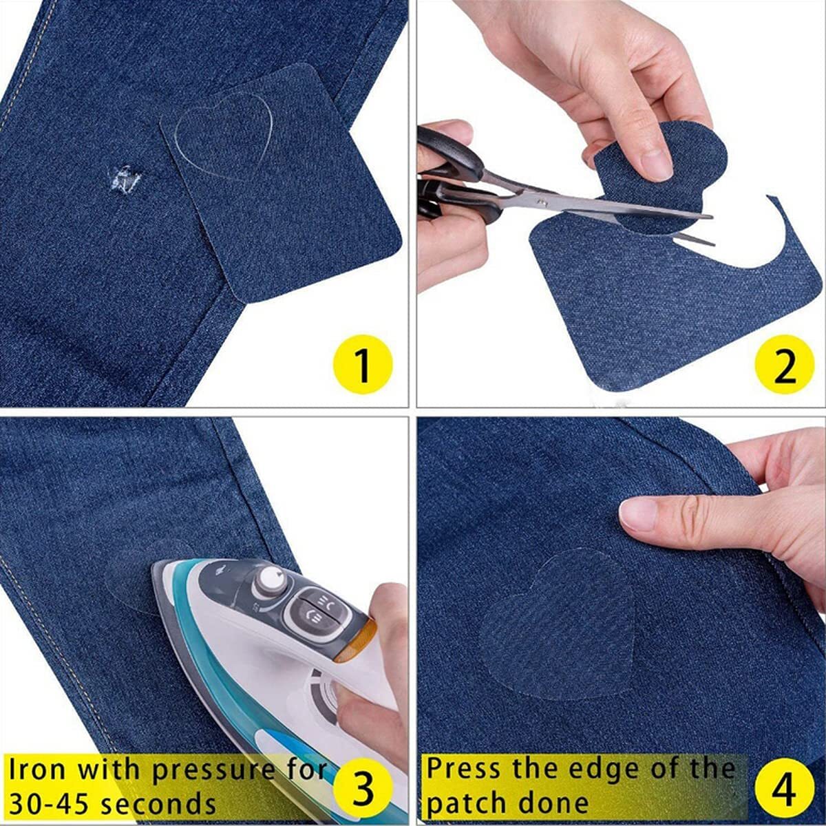 Iron on Patches for Clothing Repair 20PCS Jeans Denim Patches Kit 3″ by 4-1/4″