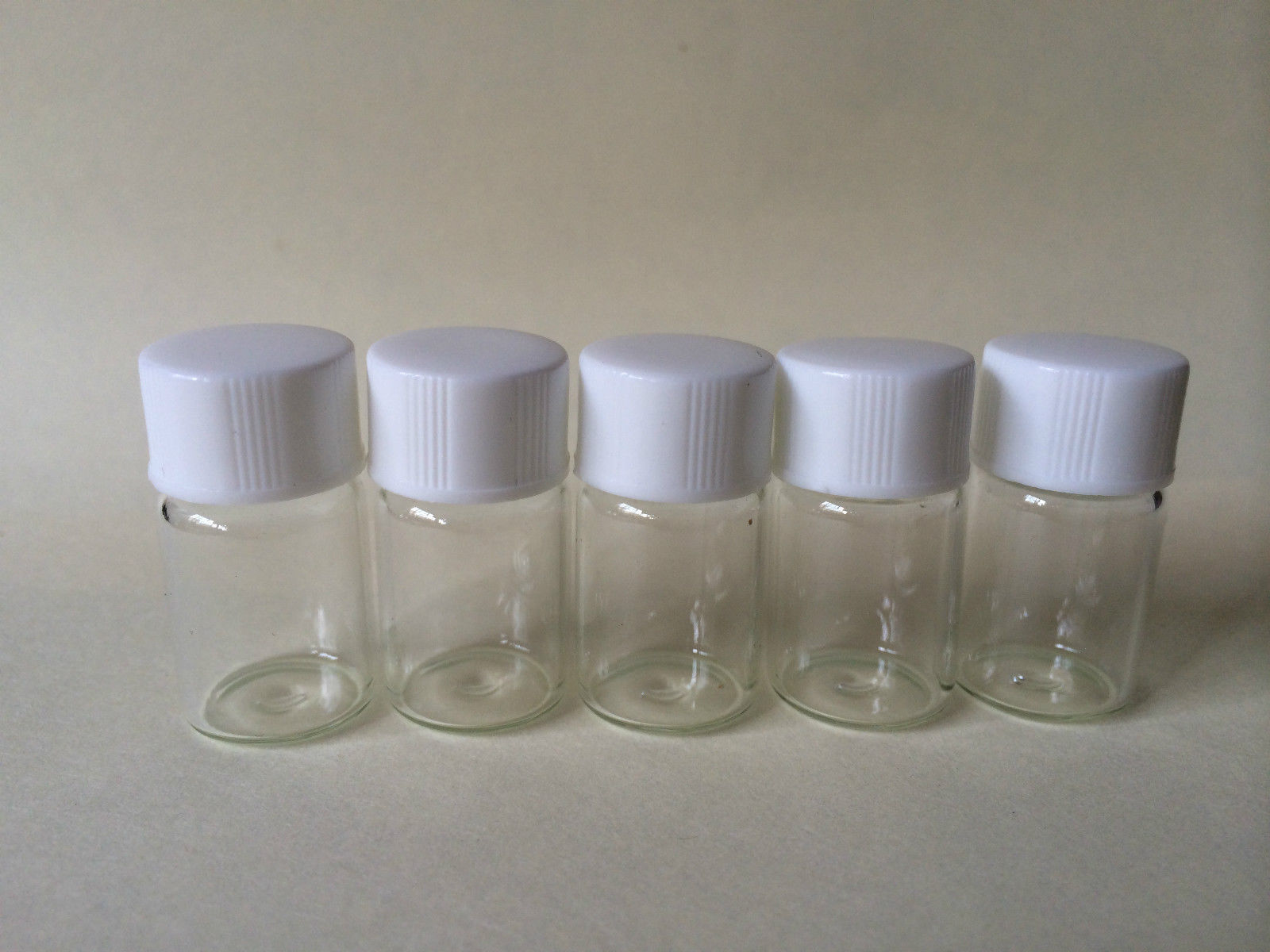 10pcs 2ml Clear Glass Bottles 16*25mm Vials with Plastic Lid Small Bottle