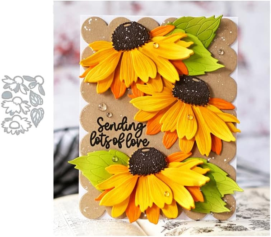 Chrysanthemums Metal Cutting Dies for Card Making New, Flower Carbon Steel Butte