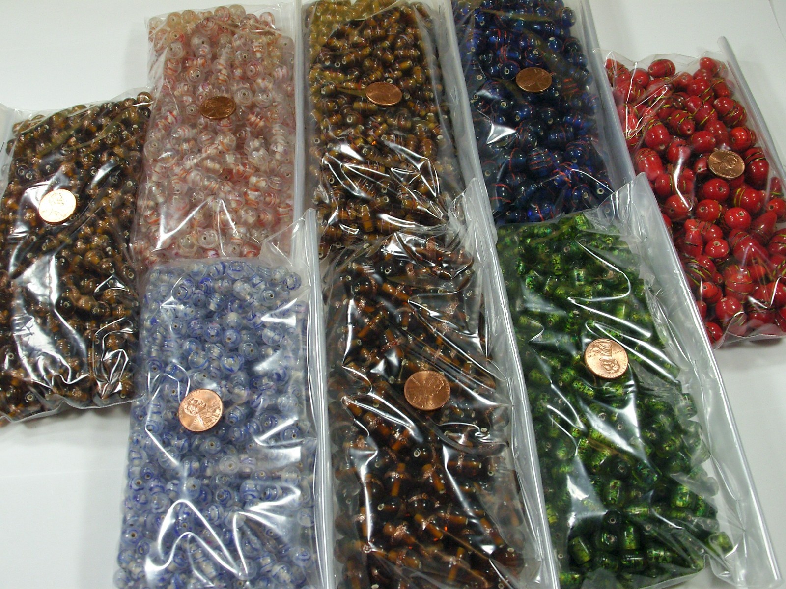 8 Pounds Assorted India Handmade Fancy Glass Beads Wholesale Bulk Lot (PK-1) ⭐