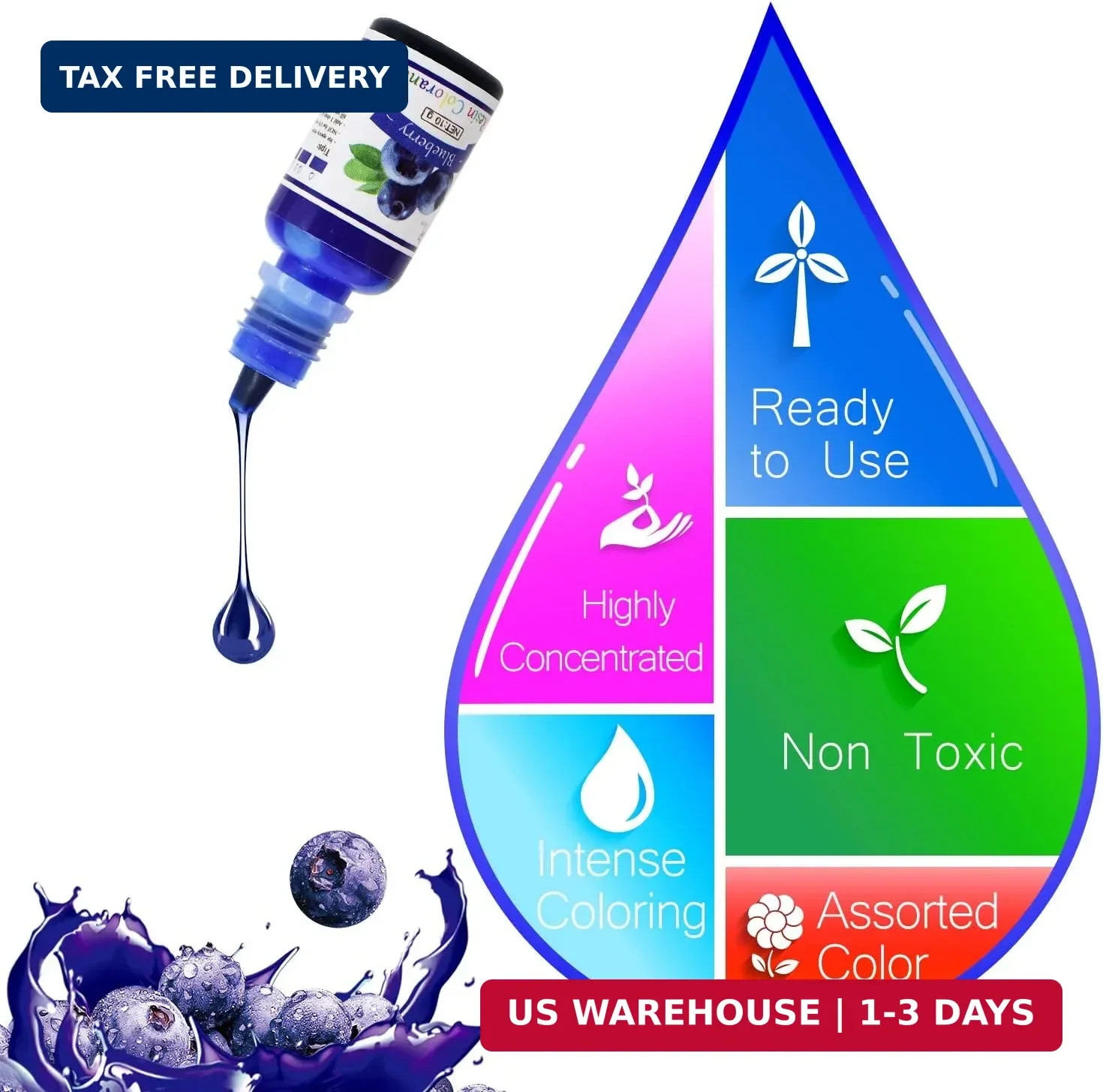 Epoxy Resin Pigment – 15 Color Liquid Epoxy Resin Dye – Highly Concentrated Epox