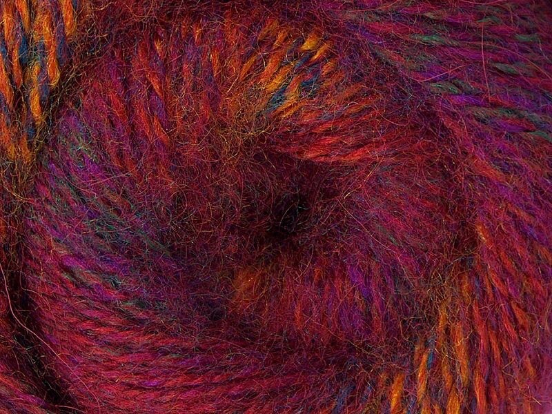Red Orange Blue Green Purple Mohair Pastel Yarn 73648 Ice Fine Wt 100gr 546yds
