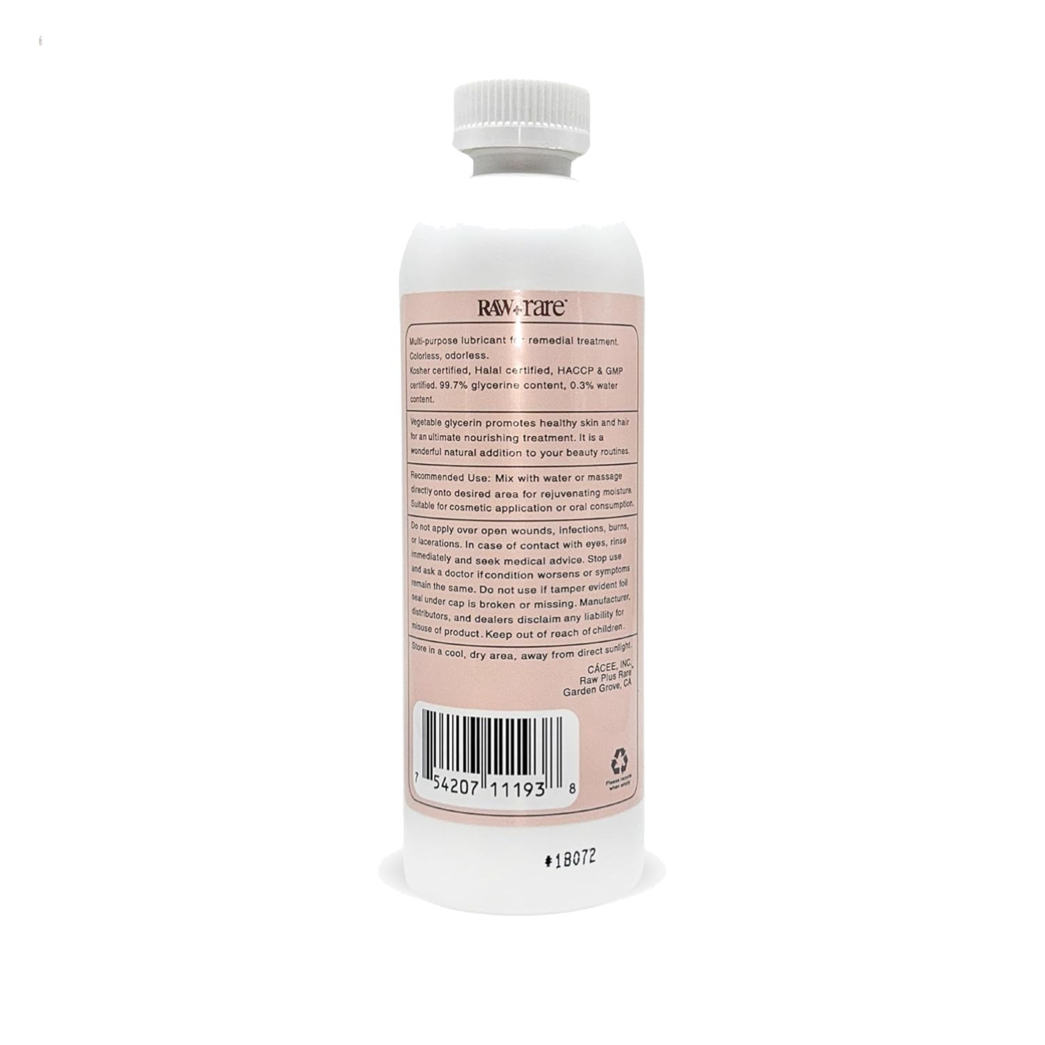 Organic Vegetable Glycerin Liquid, Food Grade Glycerine for Skin and Hair Car…