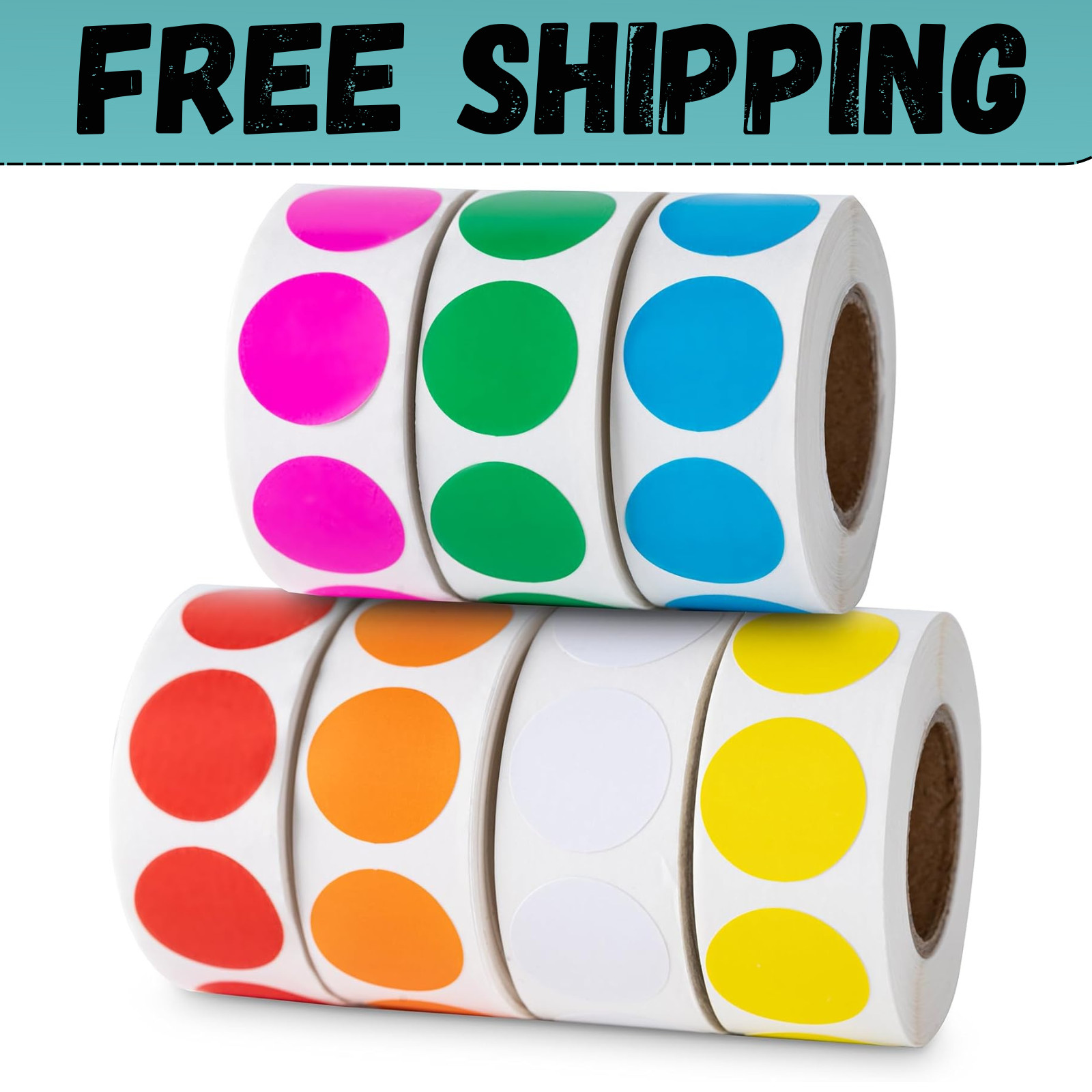 3500 Pcs Colored Dot Stickers, 3/4″ Label Sticker round Color Coding Labels