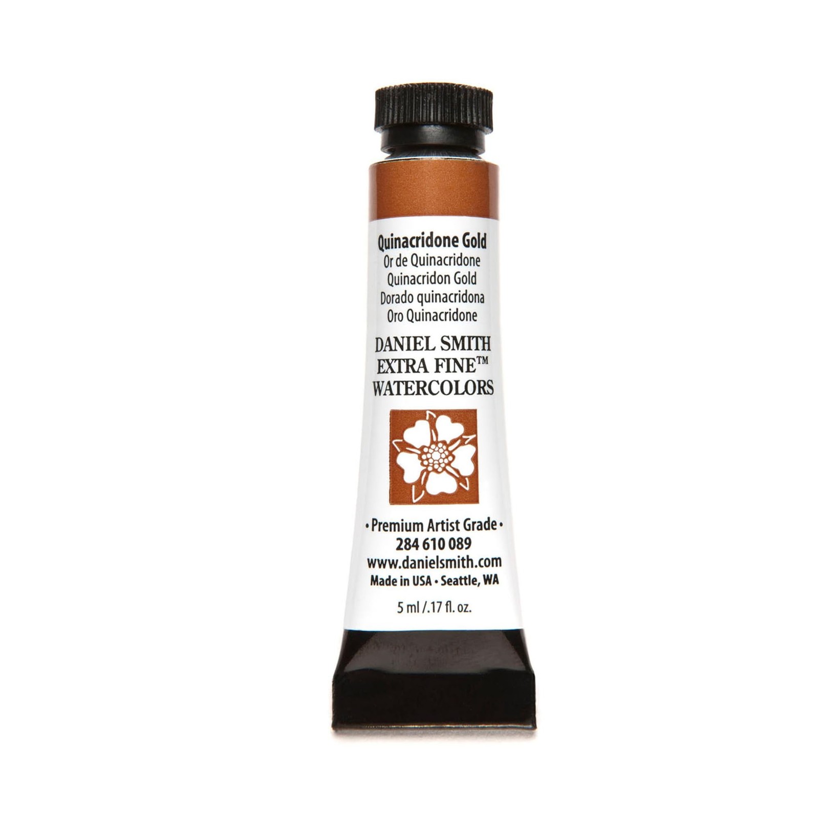 Daniel Smith 284610089 Extra Fine Watercolors Tube, 5ml, Quinacridone Gold,