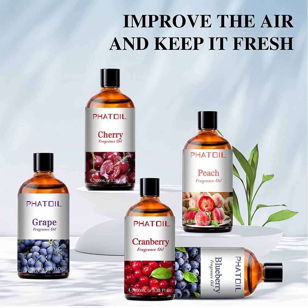 100ml Fruit Fragrance Oils for Aromatherapy, Essential Oils for Home Diffusers