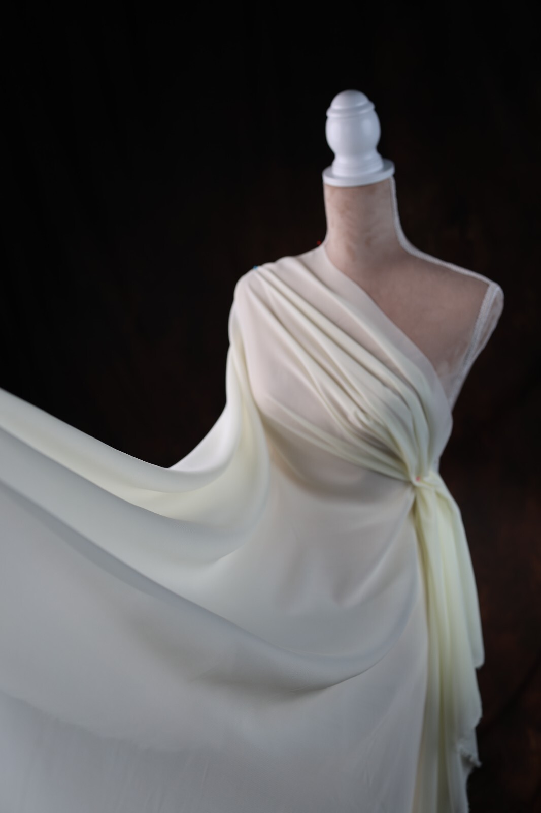 Ivory Hi Multi Chiffon Fabric – 60″ Wide Sheer Fabric Soft and Matte 1113