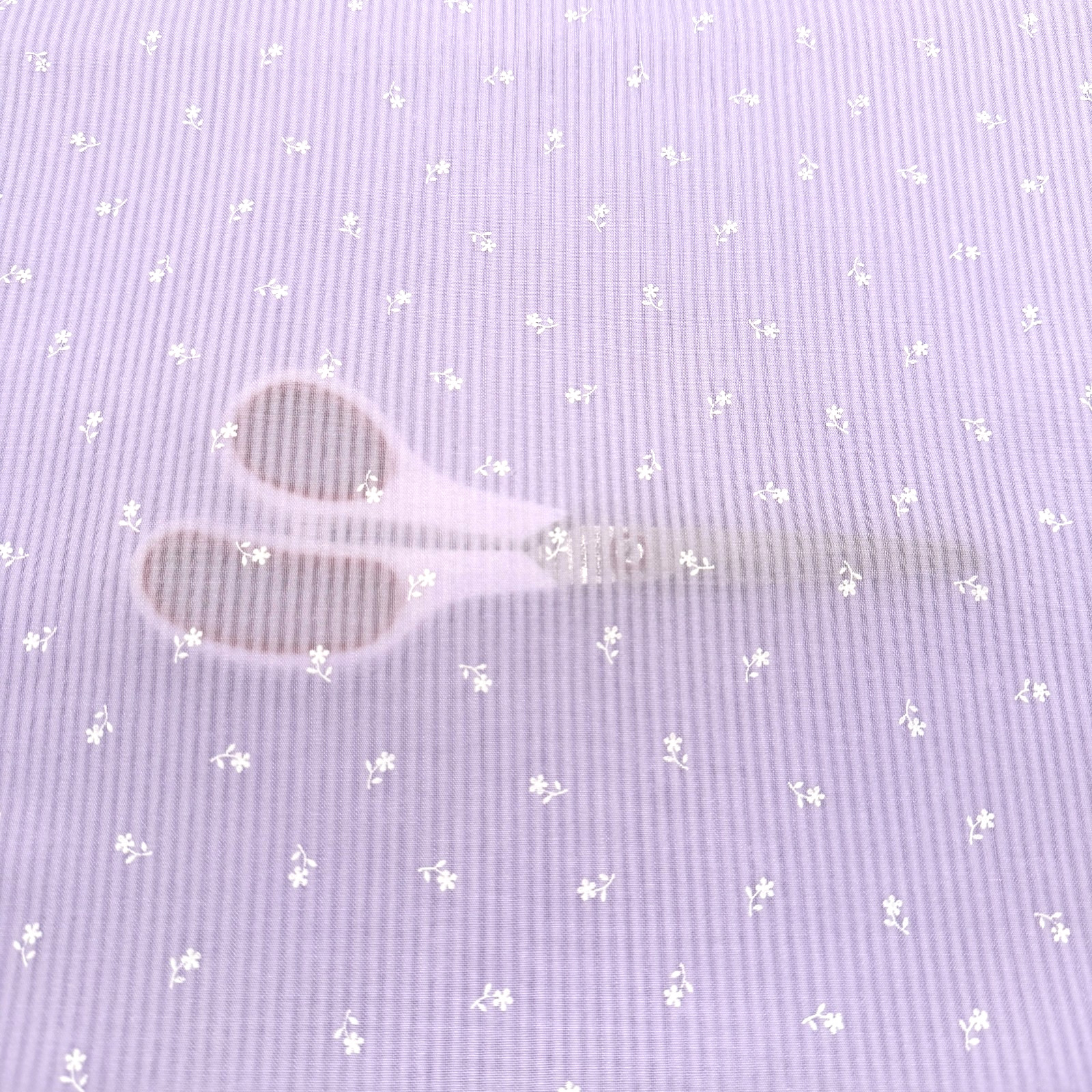 Vintage Florals Dimity-Like Semi Sheer Pastel Purple Fabric by the HALF YARD