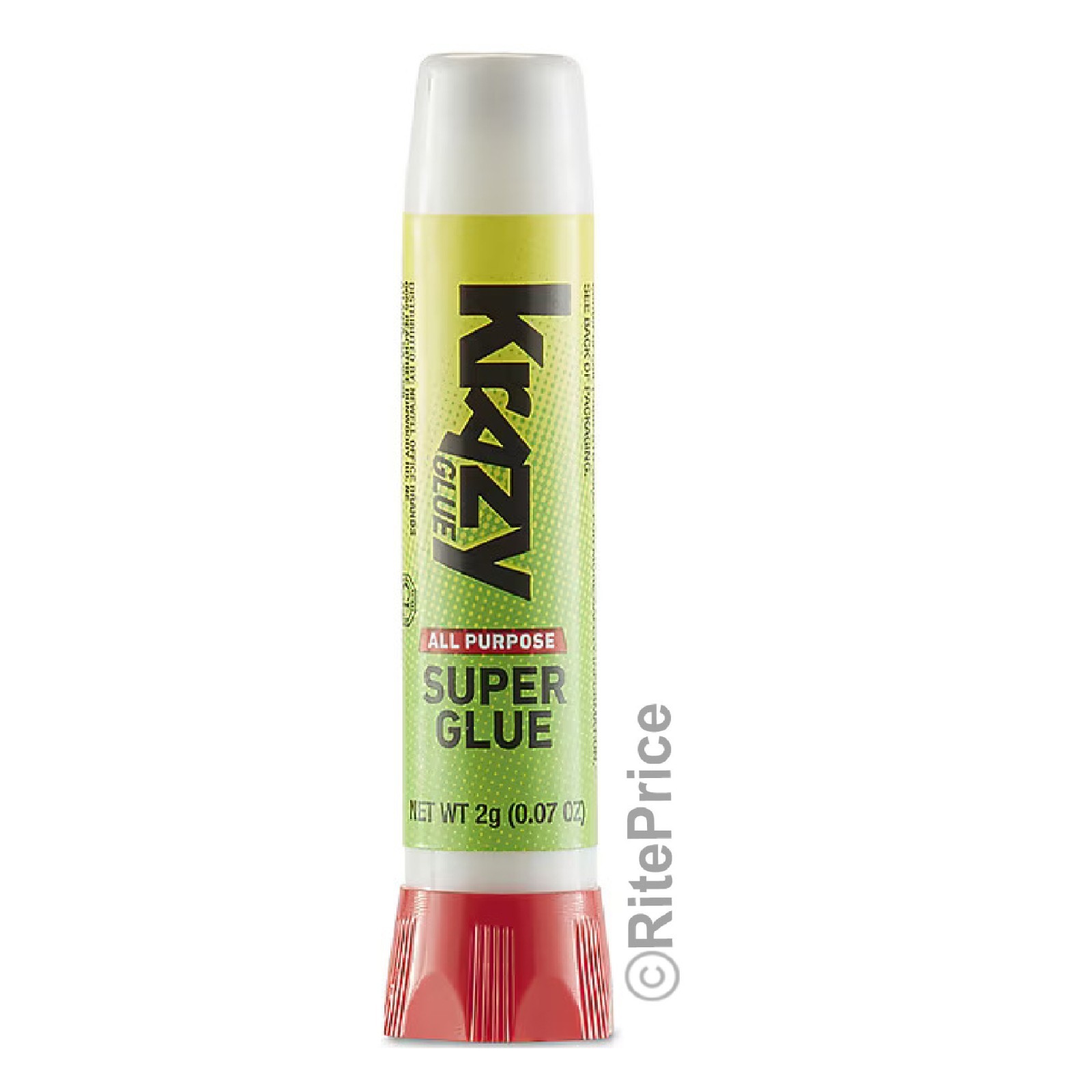 2 Pcs Krazy Glue 0.07oz Instant Thick Super Glue All Purpose Fast Drying Tube