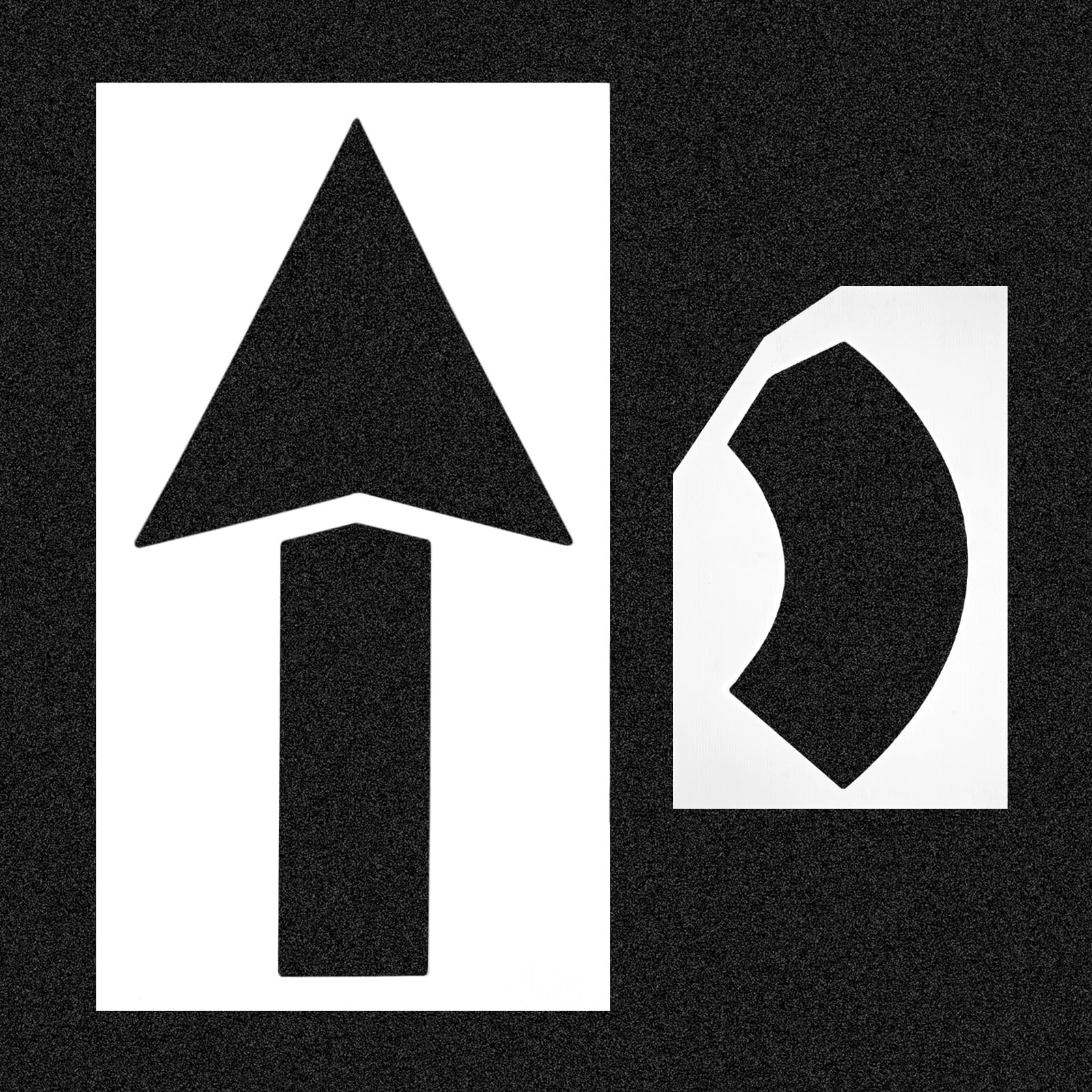 Large Straight Arrow Stencils 33″x60″ Reusable Pavement Marking Kit – Foldable D