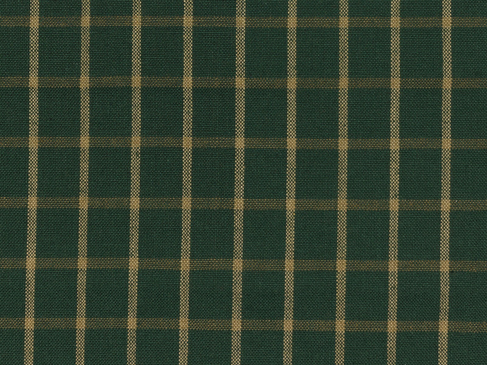 DARK Green Tea Dye Woven Window Pane Plaid Cotton Sewing Quilt Homespun Fabric