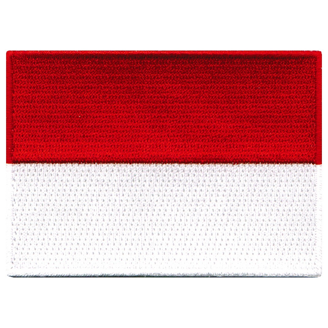 INDONESIA FLAG PATCH INDONESIAN embroidered iron-on EMBLEM ASIA TRAVEL SOUVENIR