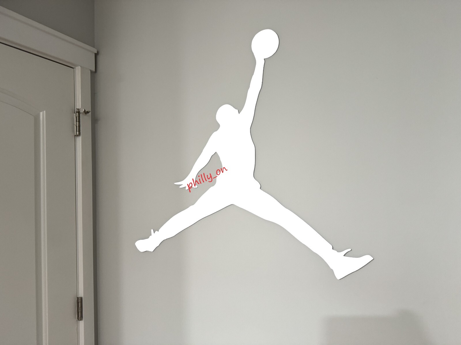 Michael Jordan Jumpman 23 Shape Wooden Sign Plaque Wall Door Decor