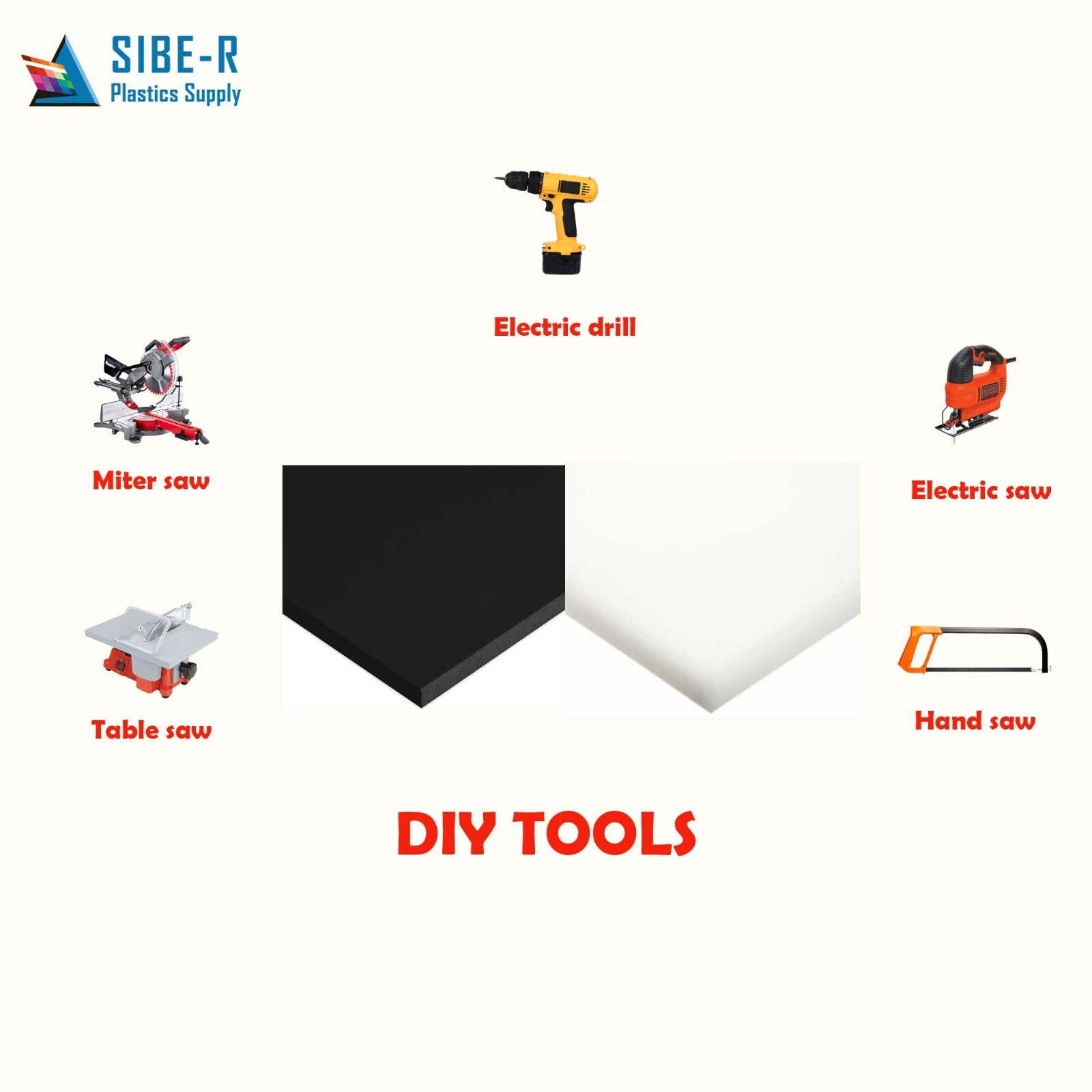 HDPE Plastic Sheet – 3/4″ Thick – Black – Premium UVI – Pick Your Size