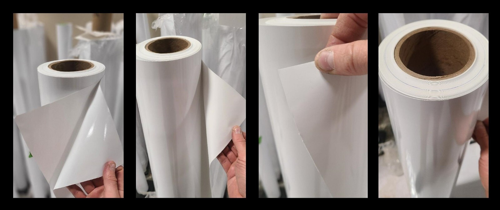 6.0 mil Gloss White Perm Remov Semi-Rigid Self-Adhesive Vinyl Solvent/Latex Roll