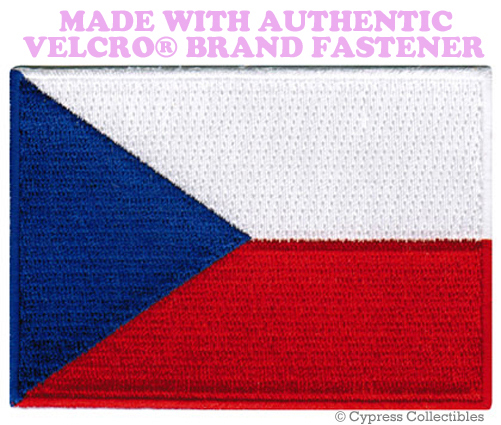 CZECH REPUBLIC Czechia FLAG PATCH Česká EMBROIDERED w/ VELCRO® Brand Fastener