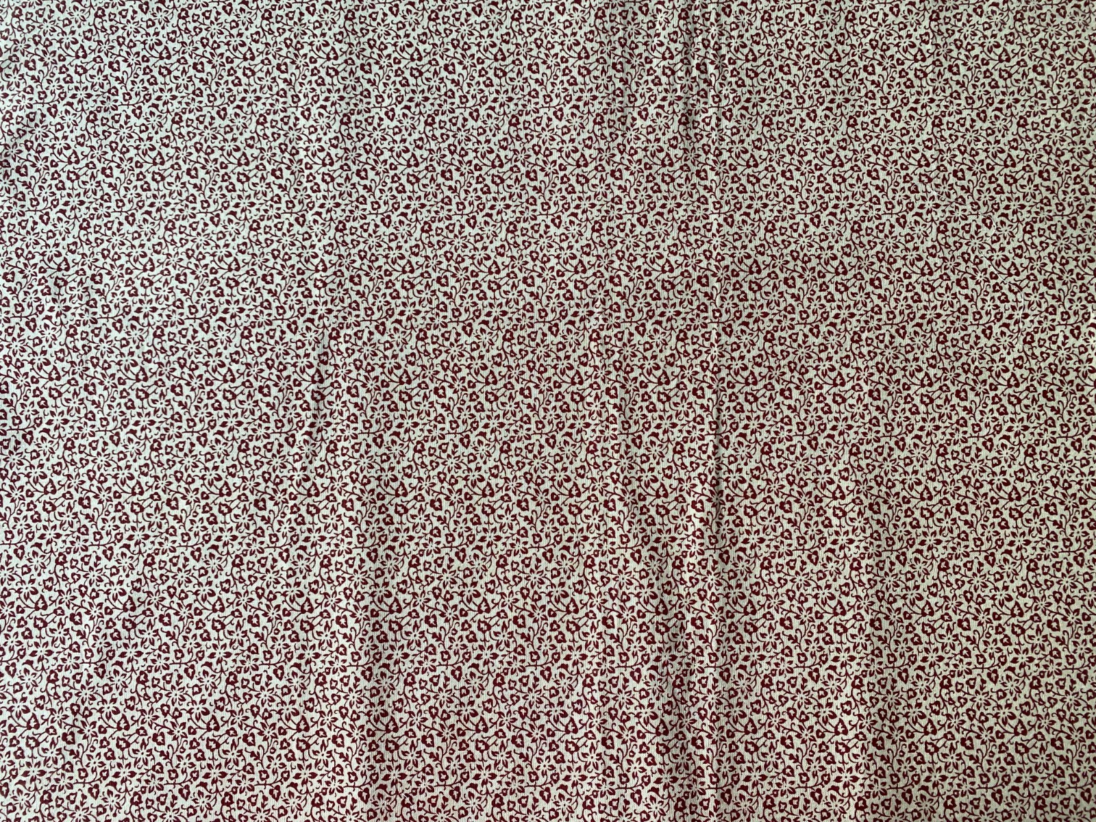 NAUTICA ROBERT ALLEN HOME 2004~Dupont Teflon Fabric~BURGUNDY TAN~Sm Floral Leafy