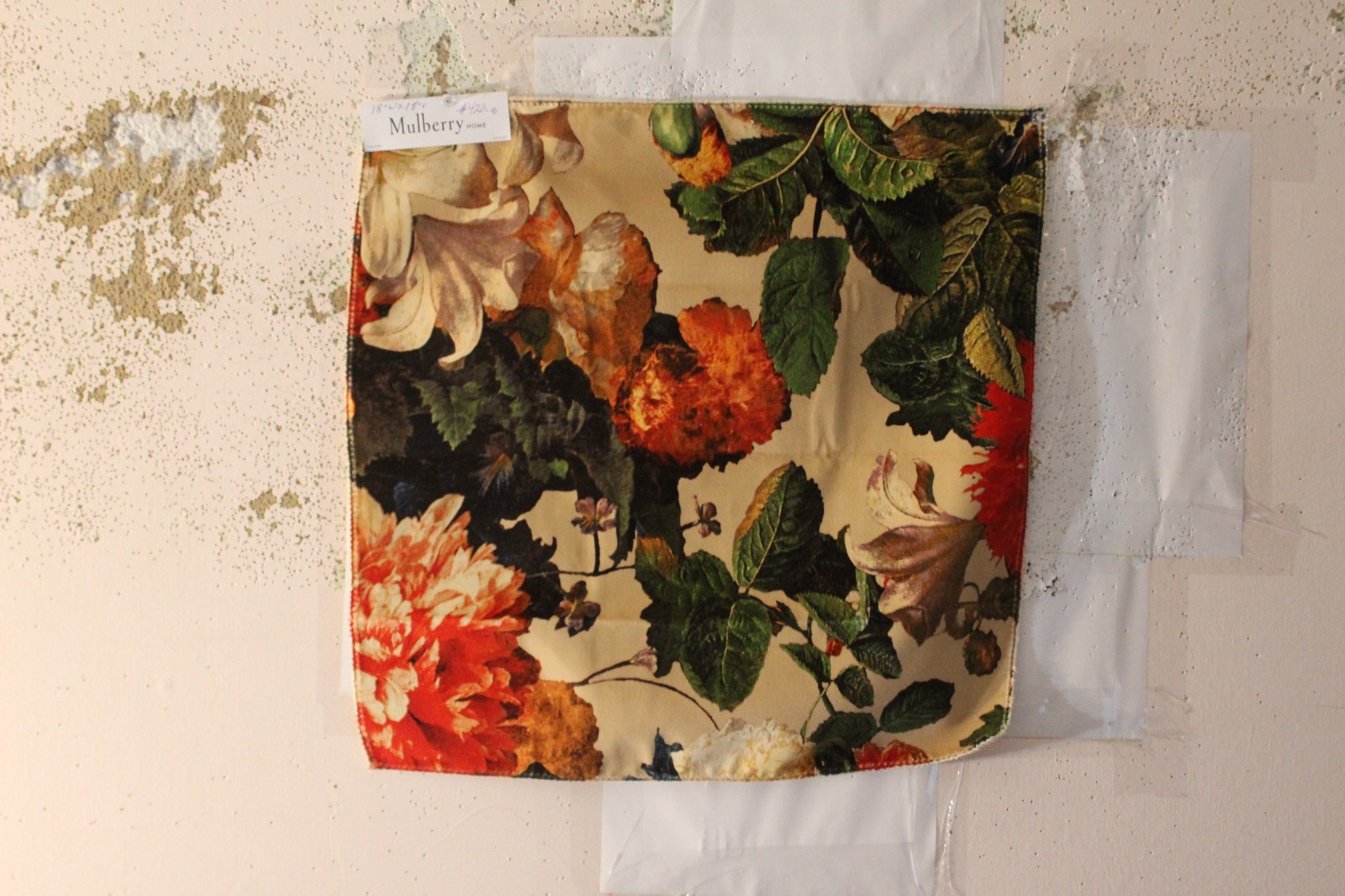 Mulberry Home Floral Pompadour Large Floral on Velvet Various Colors and Sizes