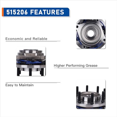 515206 Front Wheel Hub Bearing Assembly Fit for 2019-2024 Ram 2500, 2019-2023