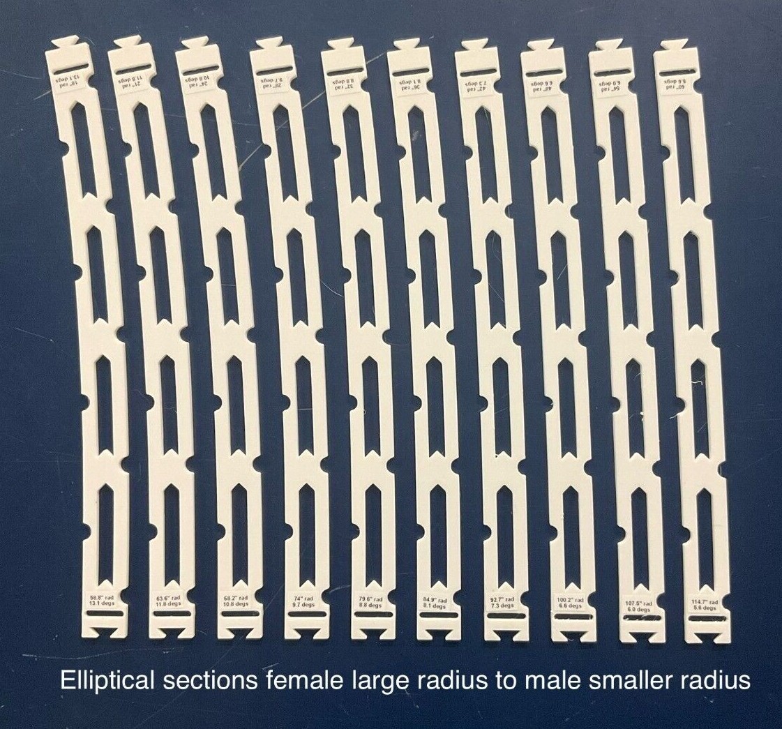 NEW! HO Track Placement Snap Template Sections for Laying HO Scale Track