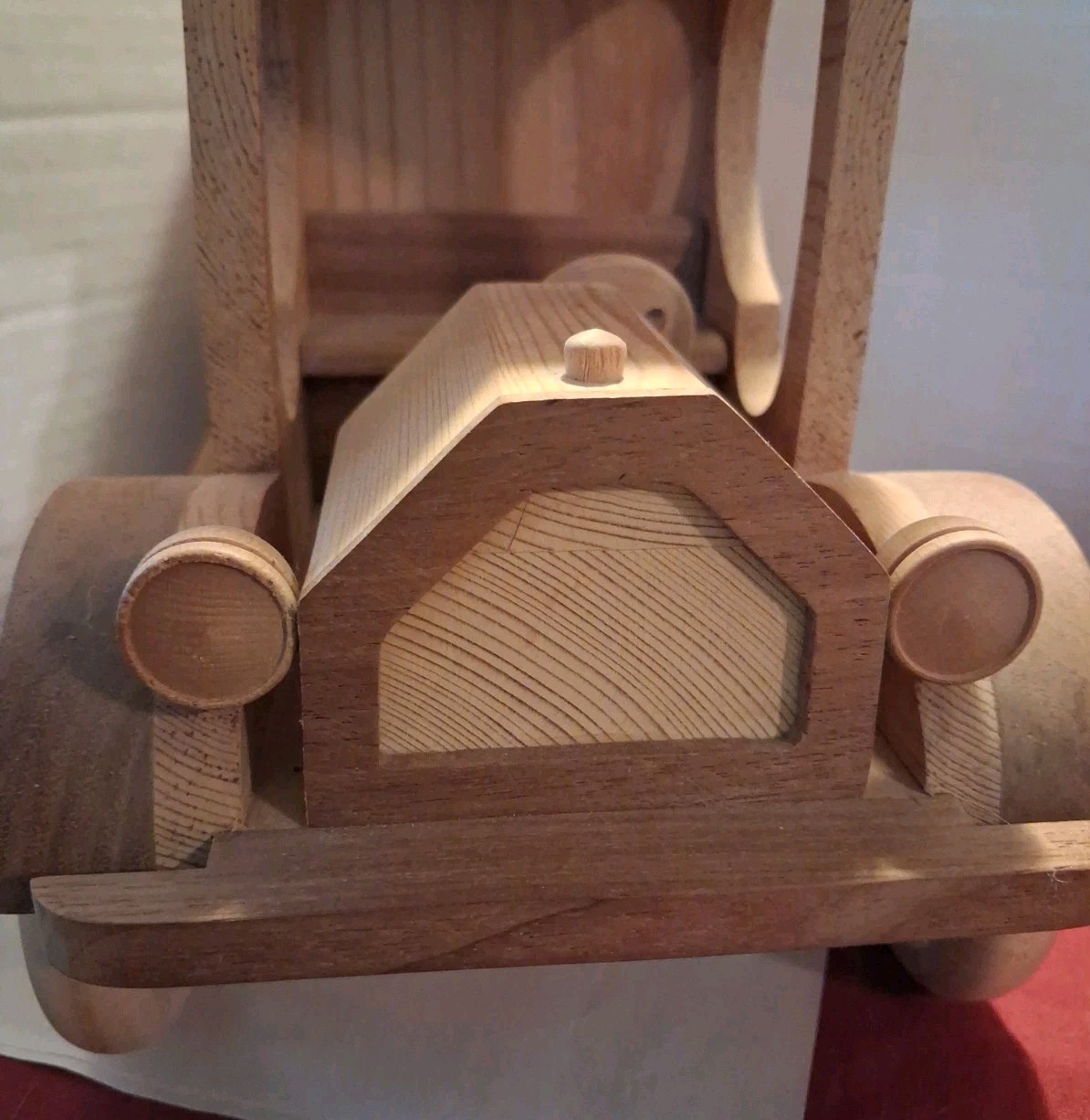 Wood Art Model T Delivery Van Handcrafted Light Unfinished Wood Unique Decor