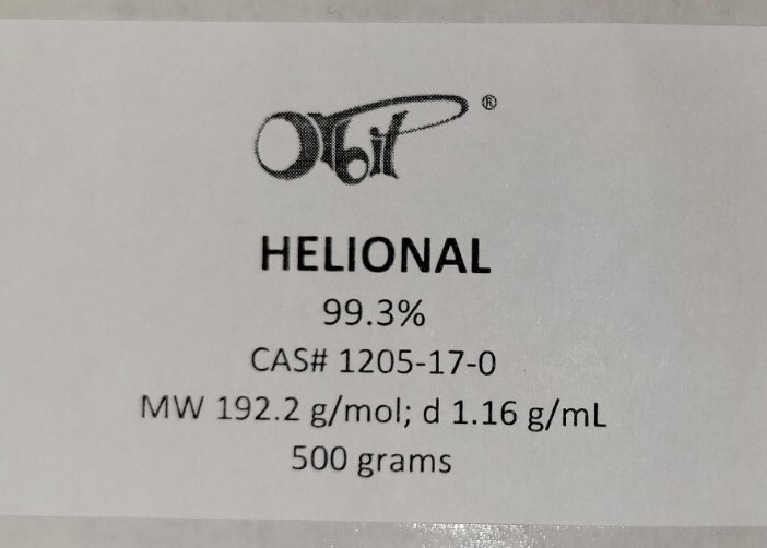 HELIONAL (500 grams) in Amber Glass Bottle [CAS# 1205-17-0] Helionaldehyde Aroma
