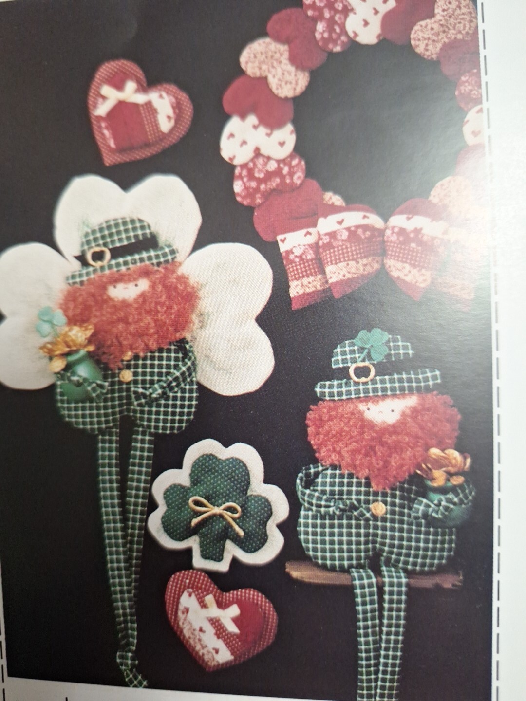 Hearts Shamrocks 129J Craft Pattern Valentines St Patricks Day Goodies Grandma
