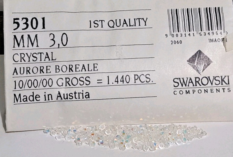 100 Pieces Swarovski 5301 Crystal Aurore Boreale