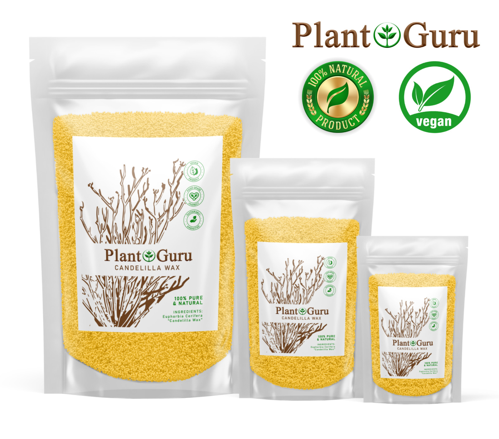 Candelilla Wax Pellets 100% Pure Natual Vegan Wax – Beeswax Substitute