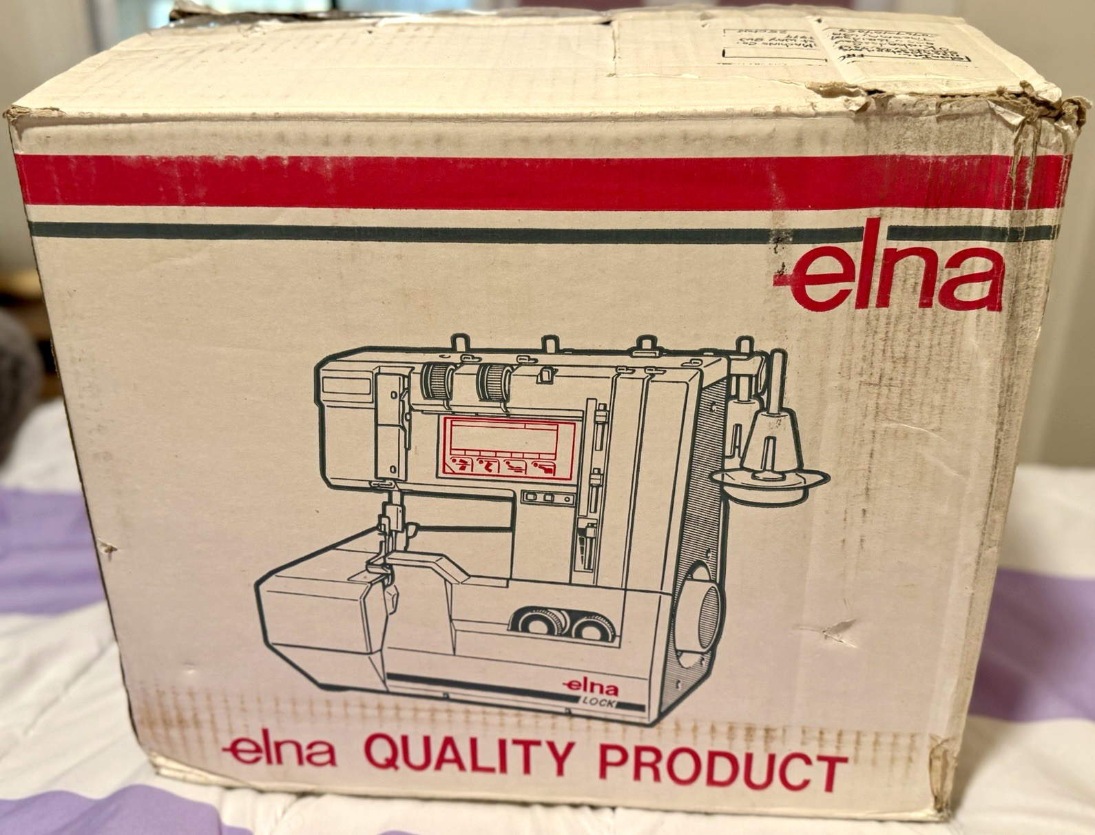 New old stock Elna PRO 5 DC Computerized Serger Overlock Machine + Box & Manuals
