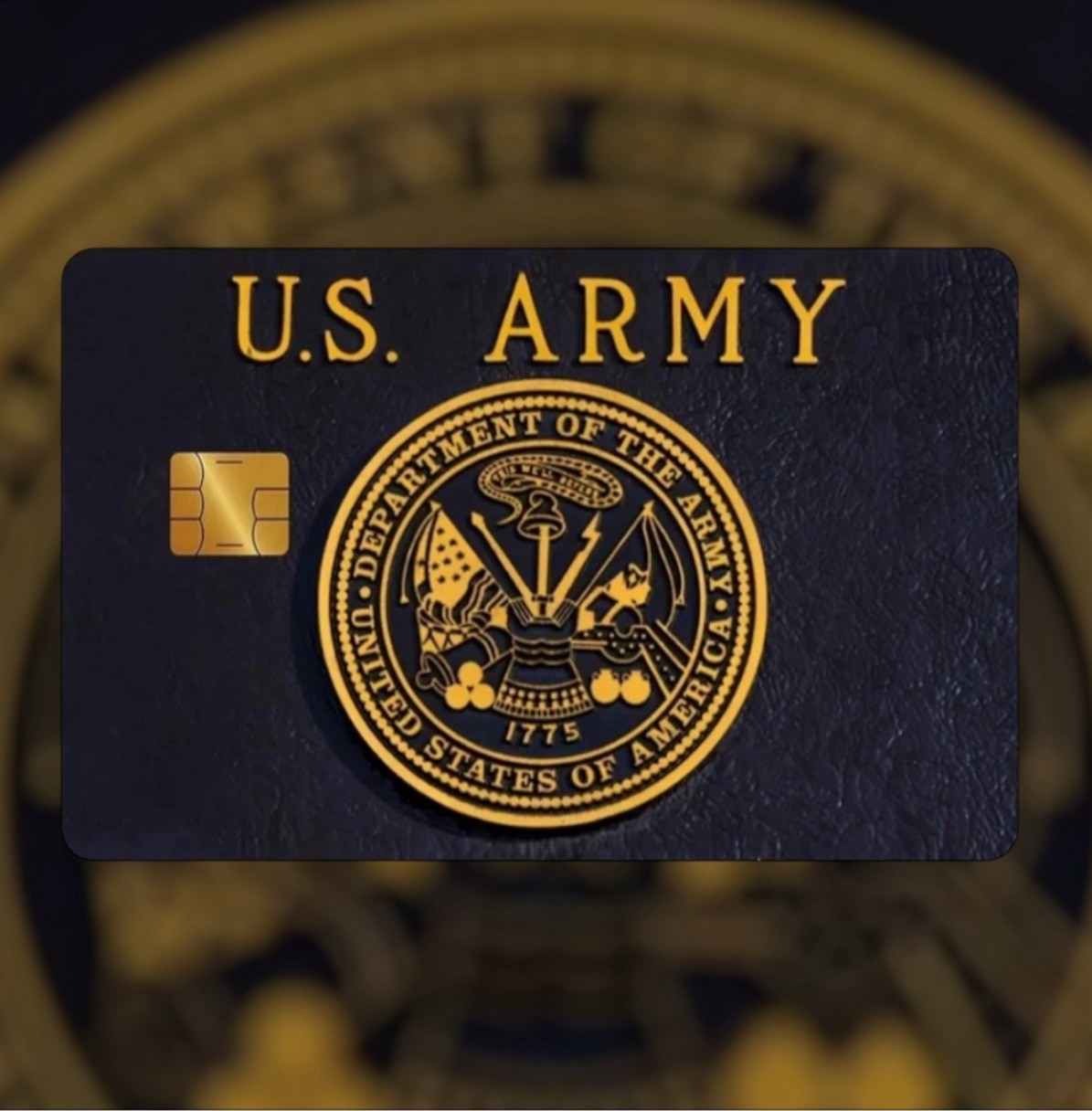 UNITED STATES US ARMY GOLD BLACK CREDIT DEBIT CARD SKIN STICKER 1PC