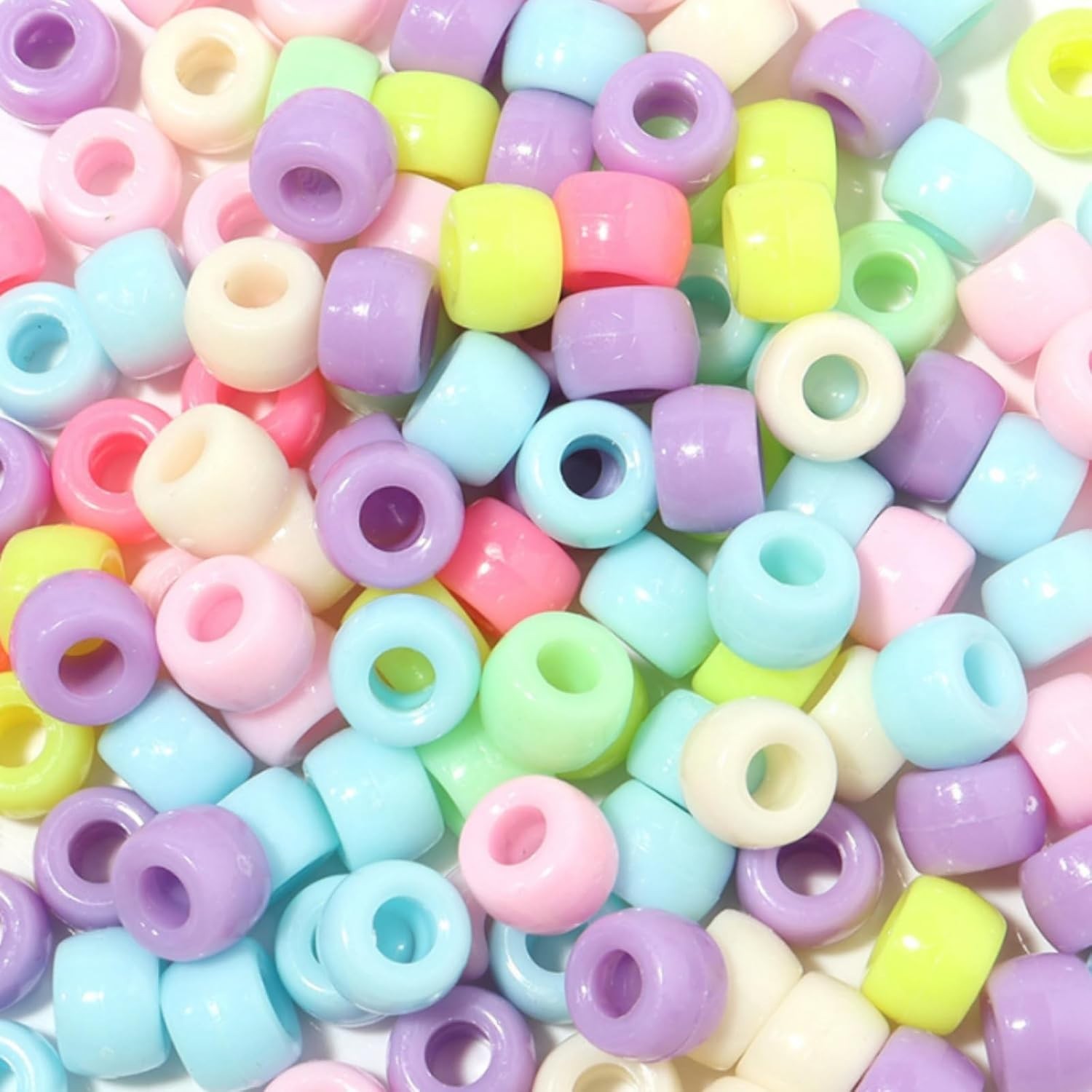 Bulk Plastic Beads for Jewelry Making – Assorted Colors
