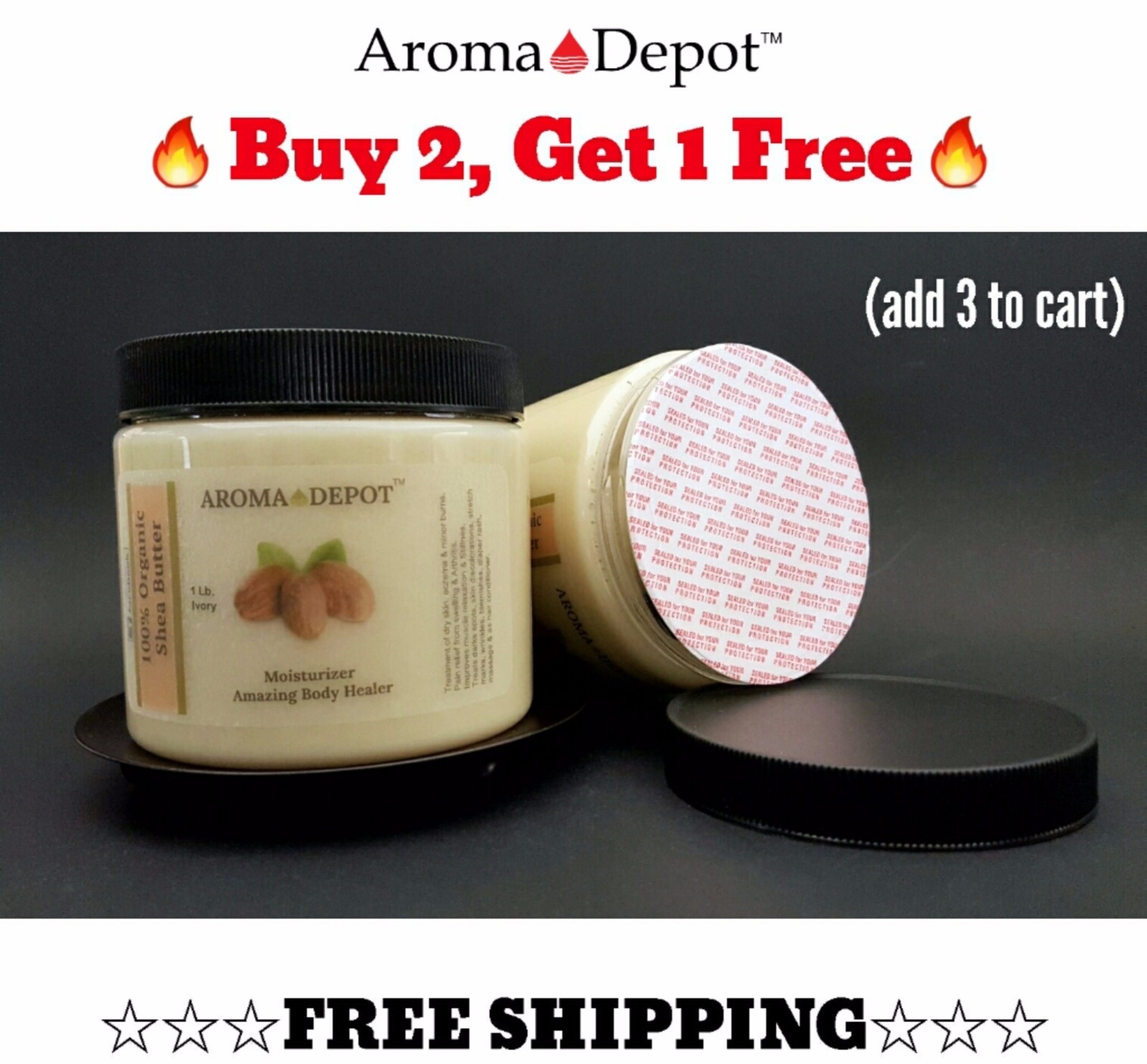 1lb Ivory Raw African Shea Butter Pure Unrefined 100% Natural 16 oz