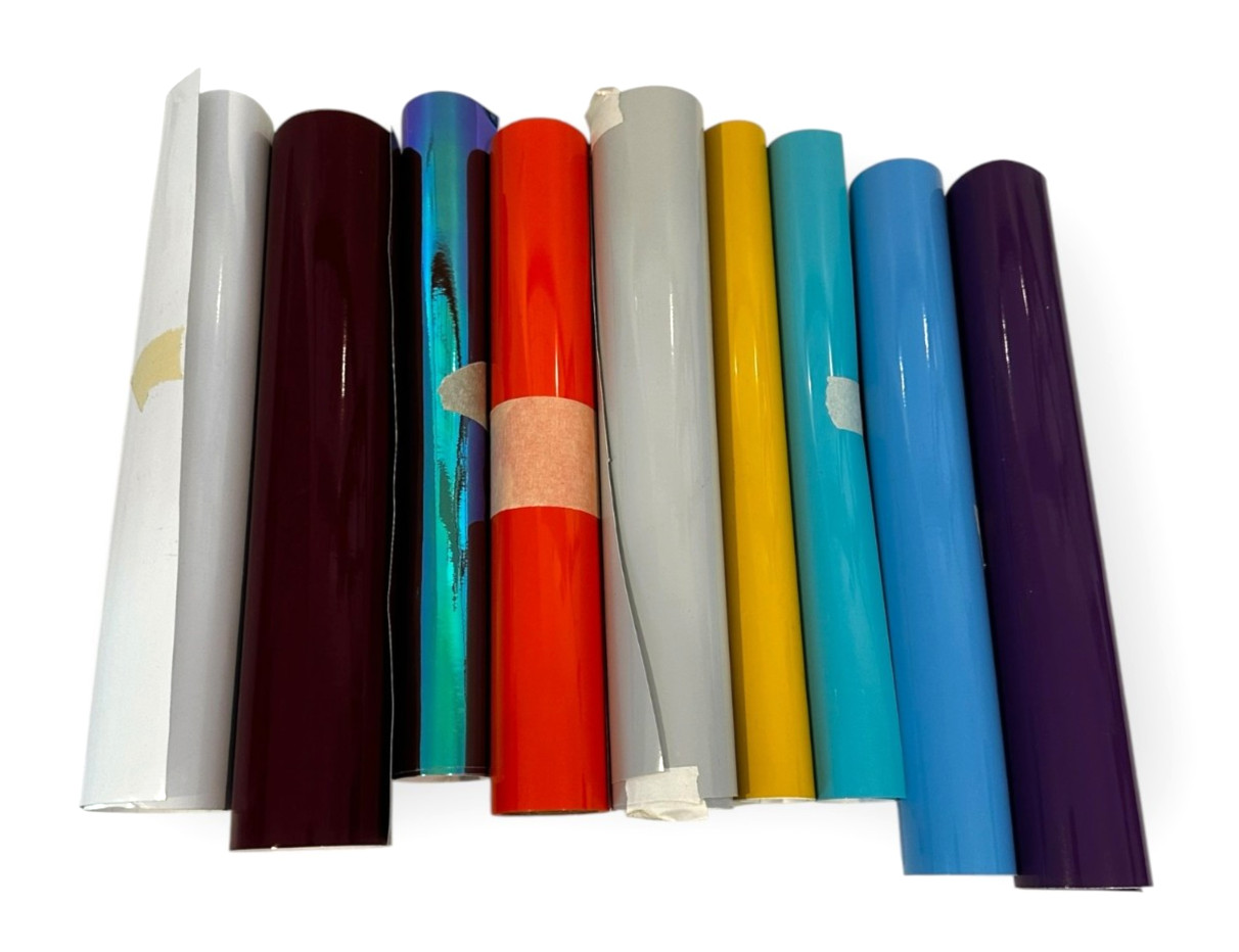 Huge Mixed Lot of Cricut / Oracle / Siser Vinyl Scraps & Rolls – HTV + Adhesive
