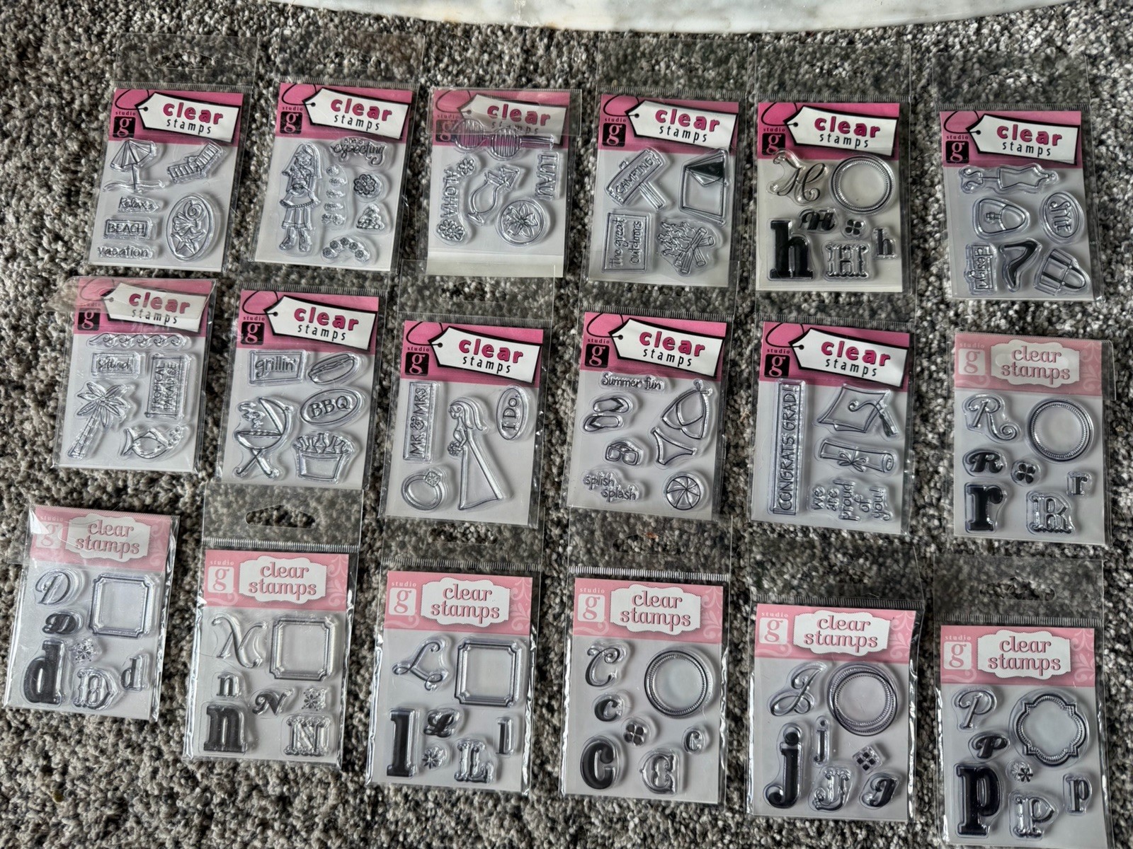 Clear Stamps Unused Lot Of 27 g Studio