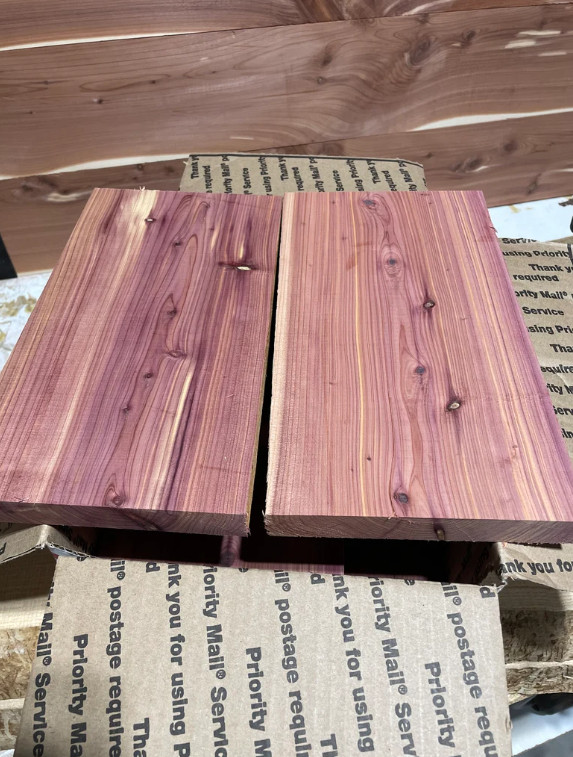 Aromatic Red Cedar Craft Wood, Eastern Cedar Boards, 5 Piece Bundle
