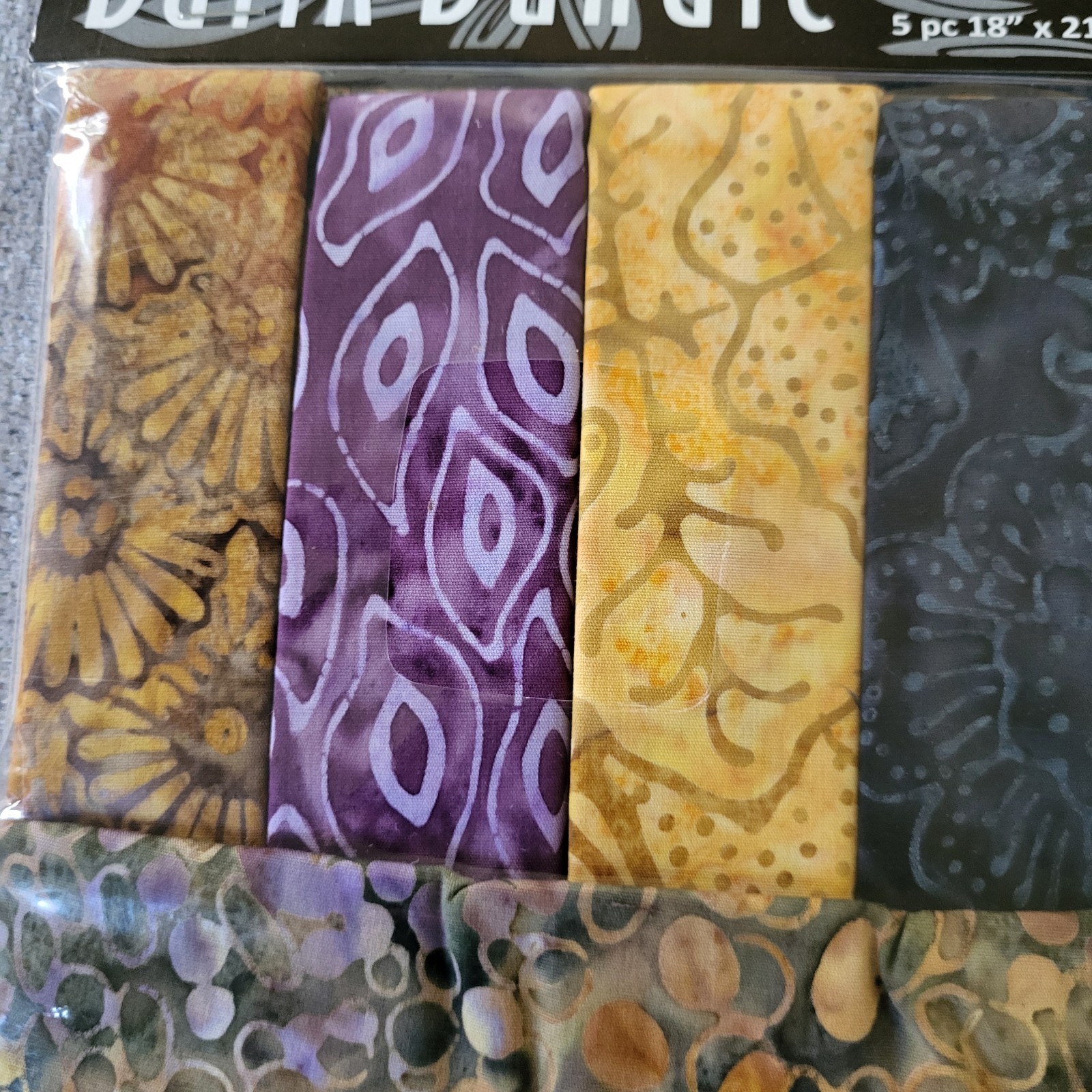 Legacy Studio INDONESIA Batik bundle 5 Pc 18×21 Green Purple Yellow
