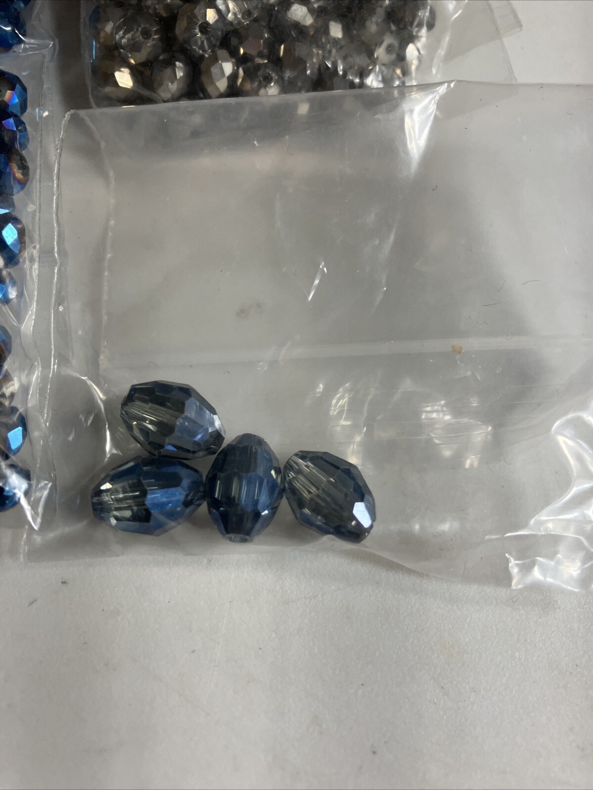 Lot of Crystal Vintage Beads Black Grey Matalic Aurora Borealis