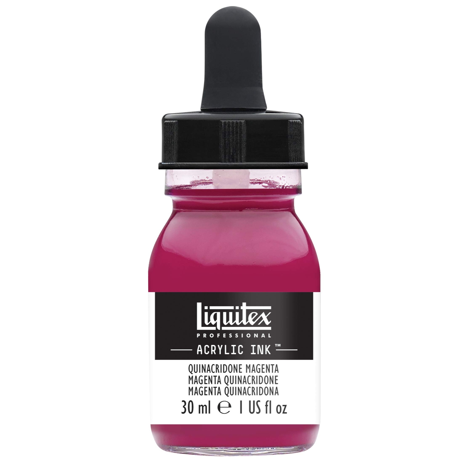 Professional Acrylic Ink 1-oz 30ml Jar Quinacridone Magenta