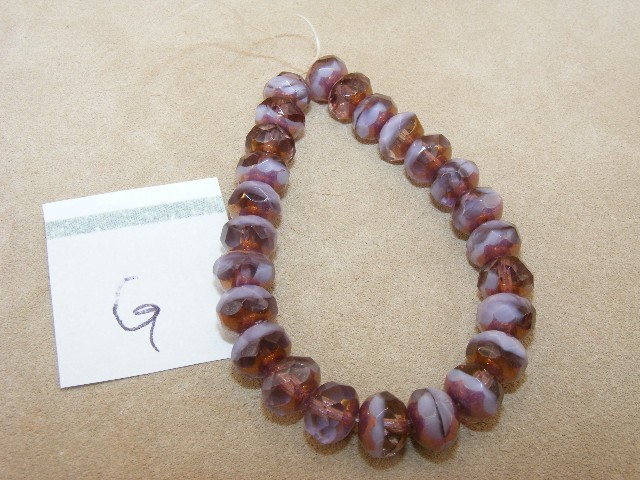 Jewelry Lot / Craft Beads ~ One (1) Strand of Czech Rondelle Beads (G)