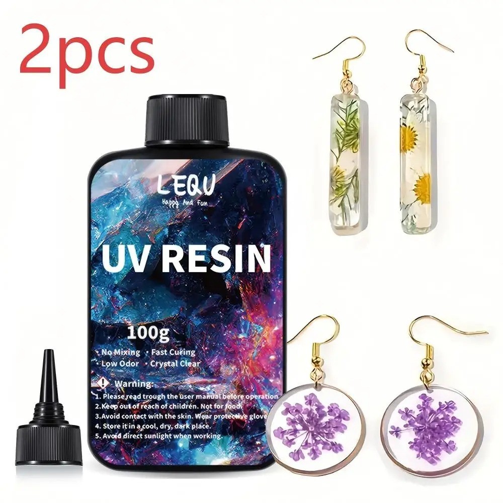 100g UV Resin Clear,Hard,Upgraded Crystal Clear Epoxy Resin Up Premixed UV Cure