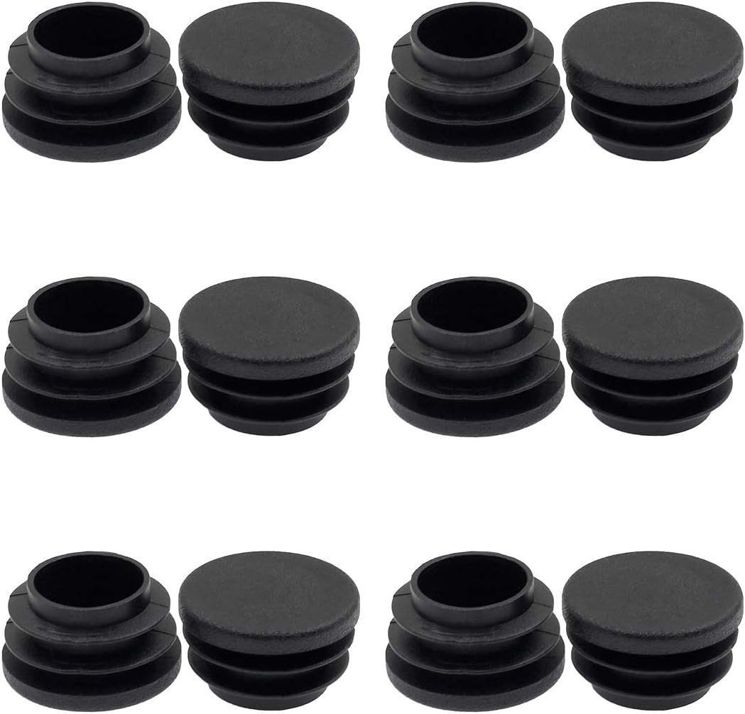 Versatile 12 Pack 25mm Round Tube End Caps for Furniture & Outdoor Projects