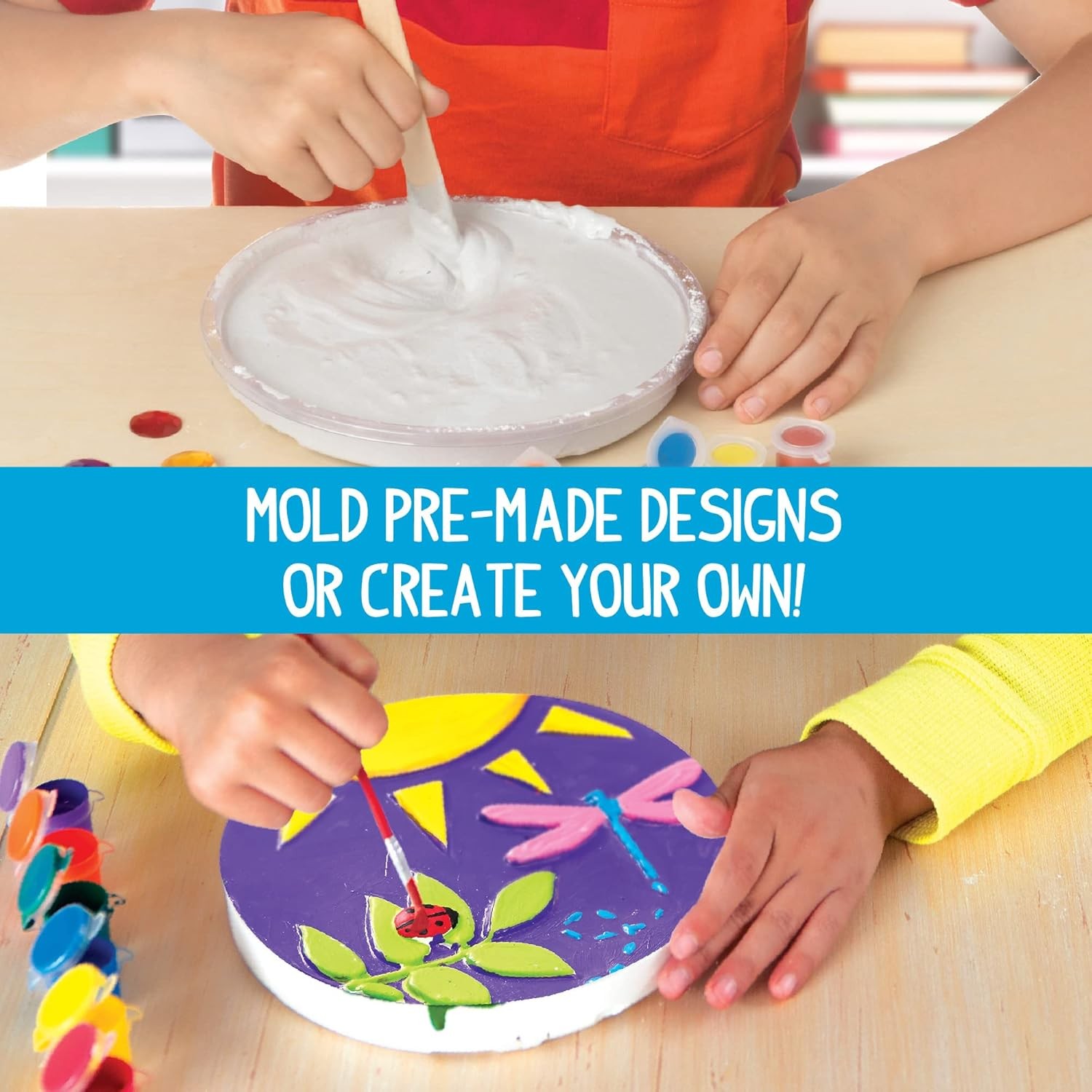 Made By Me Mix & Mold Your Own & Make 4 DIY Personalized Stepping Stones, Great